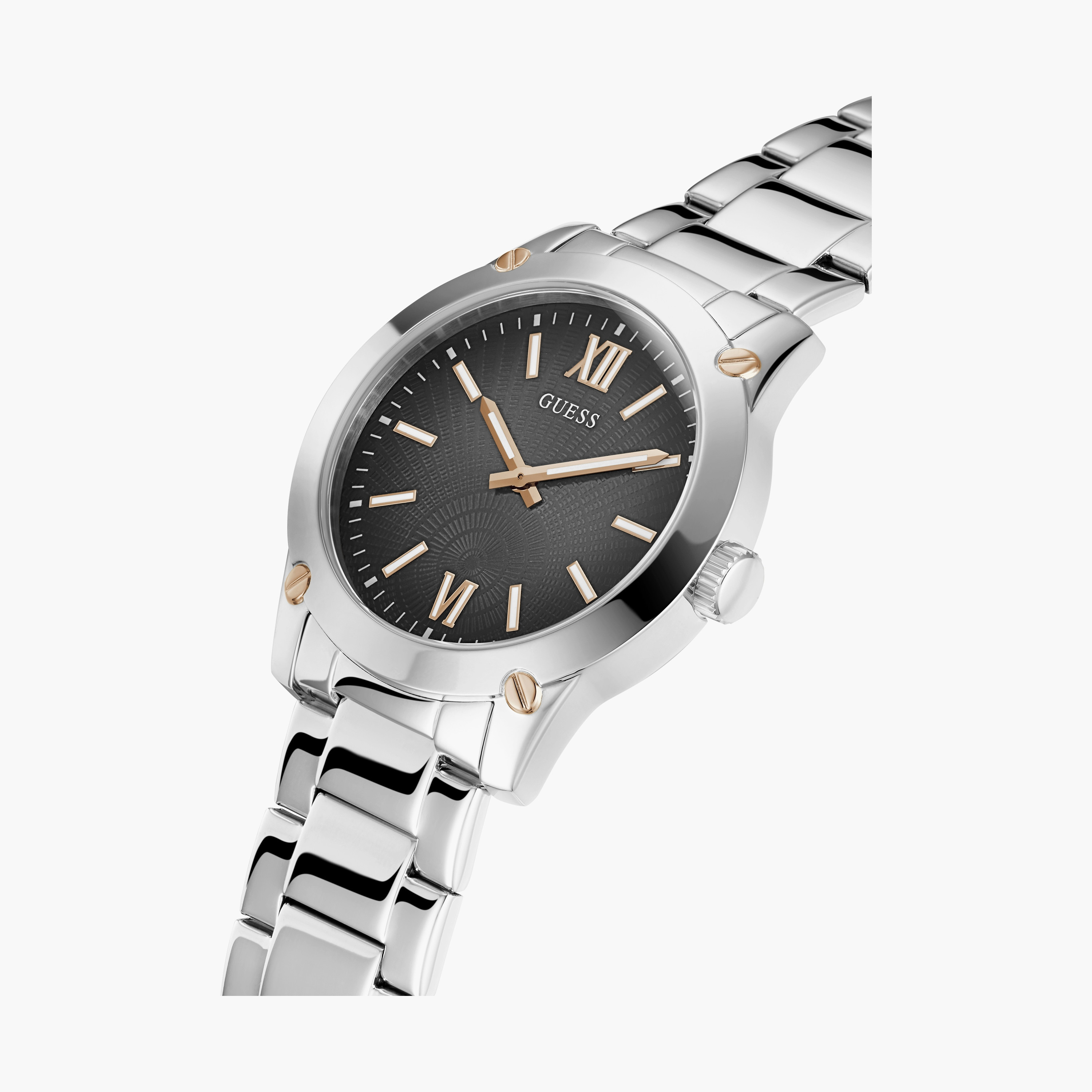 ساعة أنالوج ذهبية وردية بسوار ستانلس ستيل من كينيث سكوت | K23518-RBKM-men-watchesandjewellery-watches-image-4