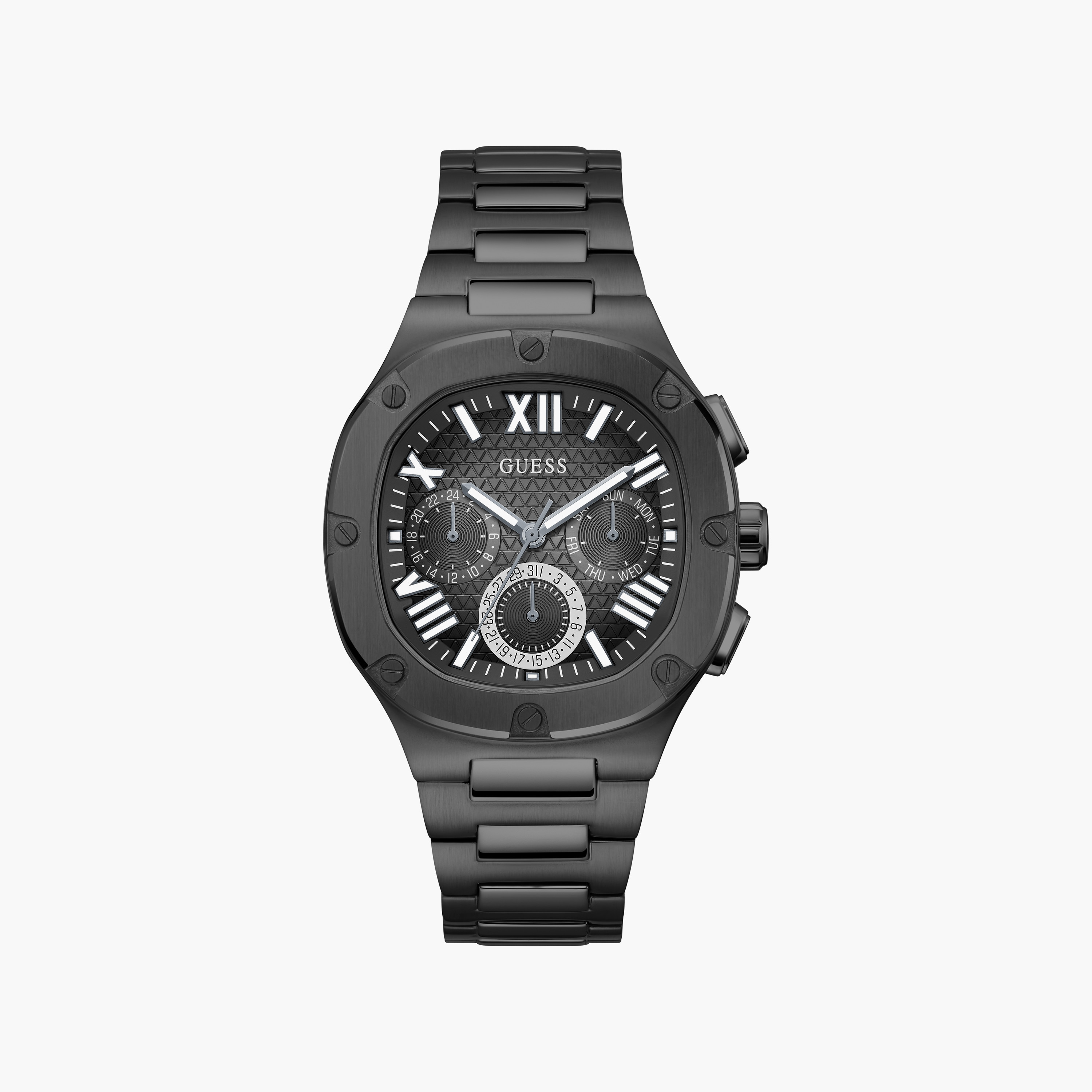Guess Men's Black Chronograph Stainless Steel Strap Watch | GW0572G3 | 42 MM-men-watchesandjewellery-watches-image-1