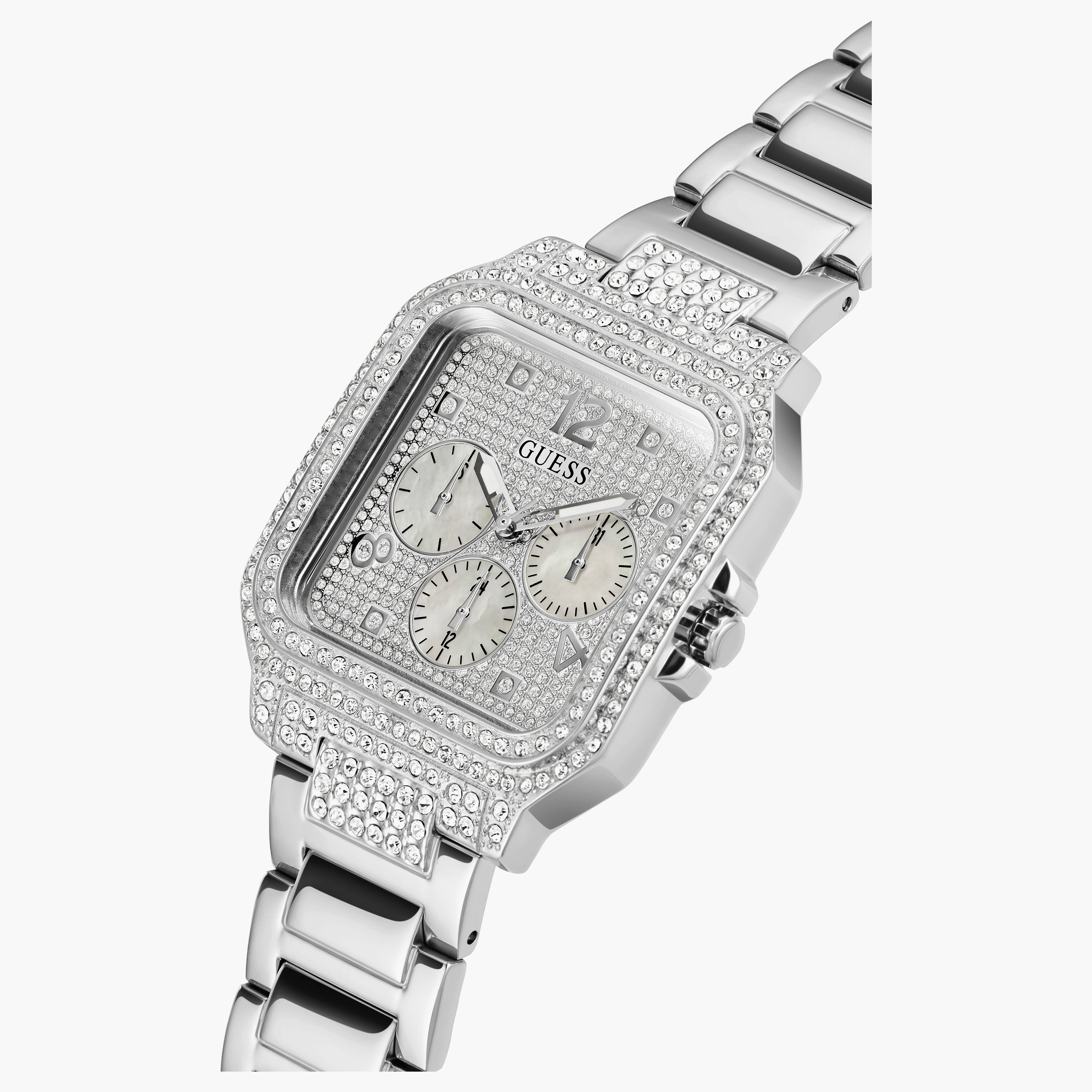Guess Women's Silver Analog Stainless Steel Strap Watch | GW0472L1 | 35 MM-women-watchesandjewellery-watches-image-4