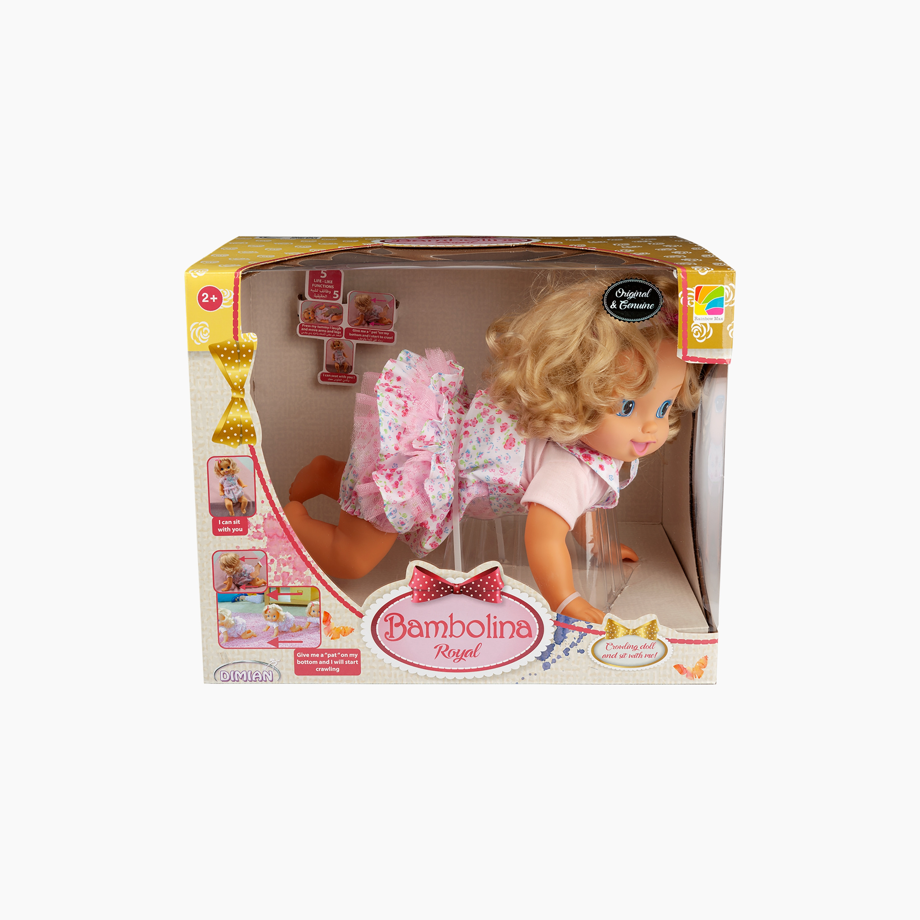 Bambolina Royal Crawling Doll with Sound, 40cm-toys-dollsandplaysets-dolls-image-1