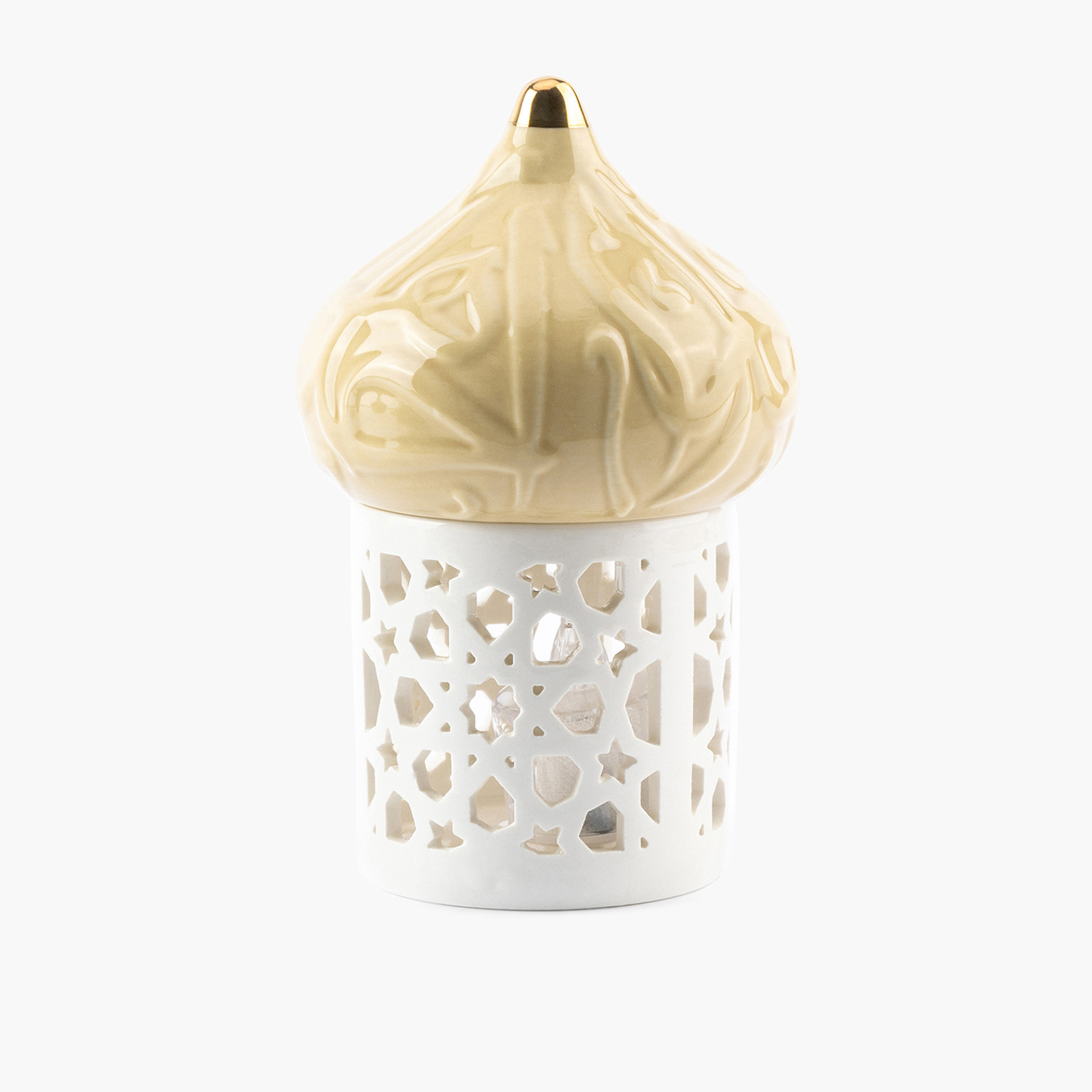 حامل شموع من صغيرة بورسلان بتفاصيل مفرغة من أوتانتيك ديوان - 16 سم-household-decor-candleholdersandlanterns-image-2
