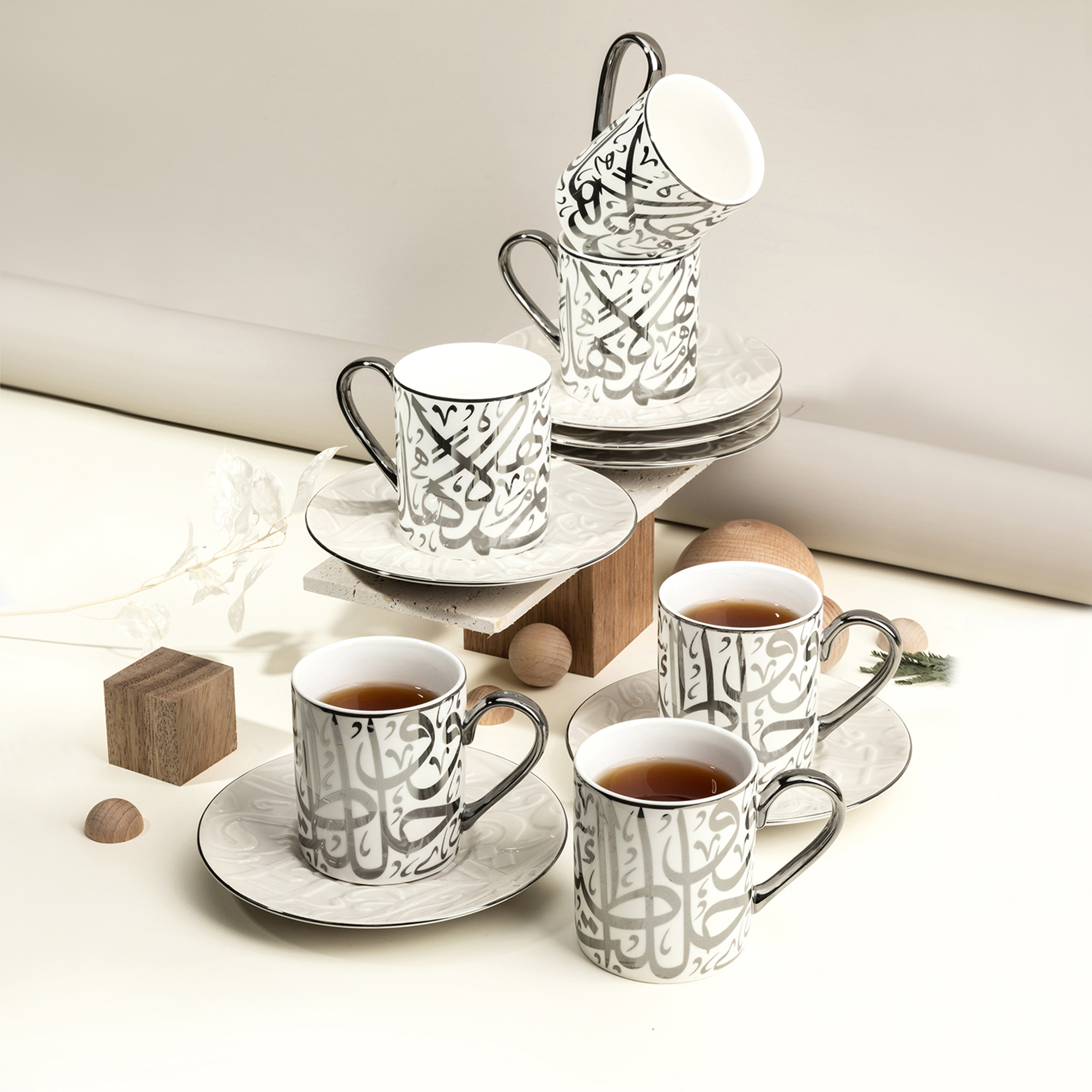 Otantik Diwan 12-Piece Porcelain Cup and Saucer Set-household-dining-teaandcoffee-teaandcoffeesets-image-1