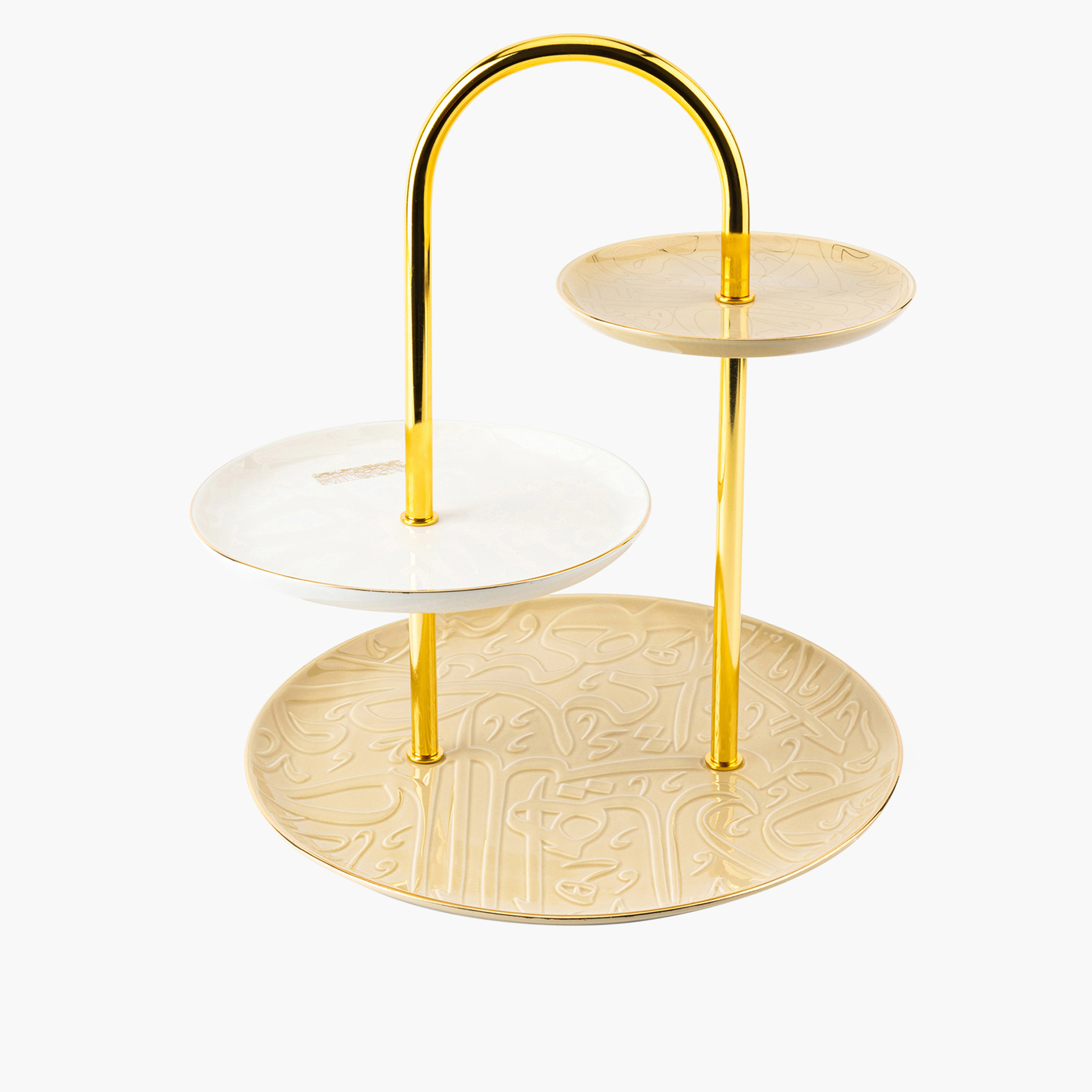 Otantik 3-Tier Porcelain Cake Stand-household-dining-serveware-cakestands-image-1