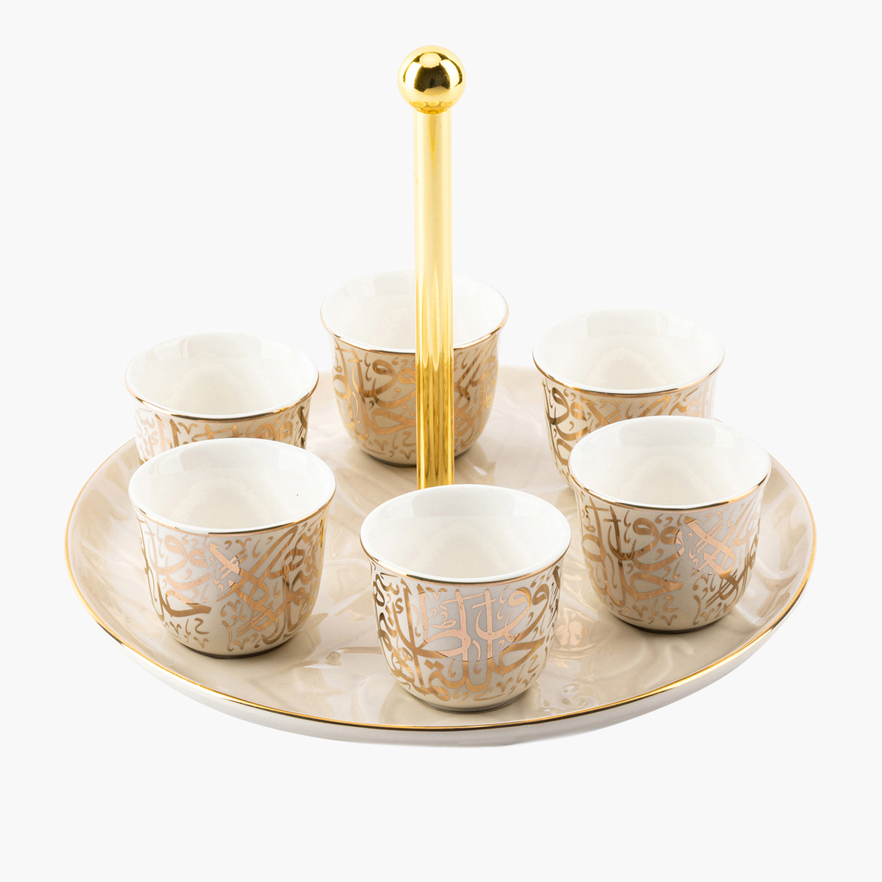 Otantik 7-Piece Kahwa Cup Set with Holder-household-dining-glassware-drinkingglasses-image-1
