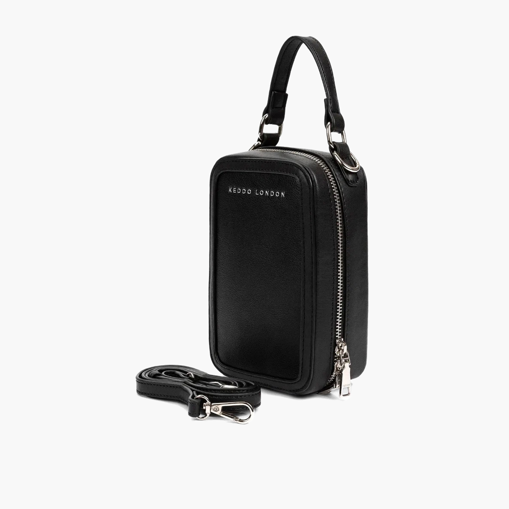 Keddo Solid Crossbody Bag with Zipper Closure-women-bagsandwallets-handbags-image-1