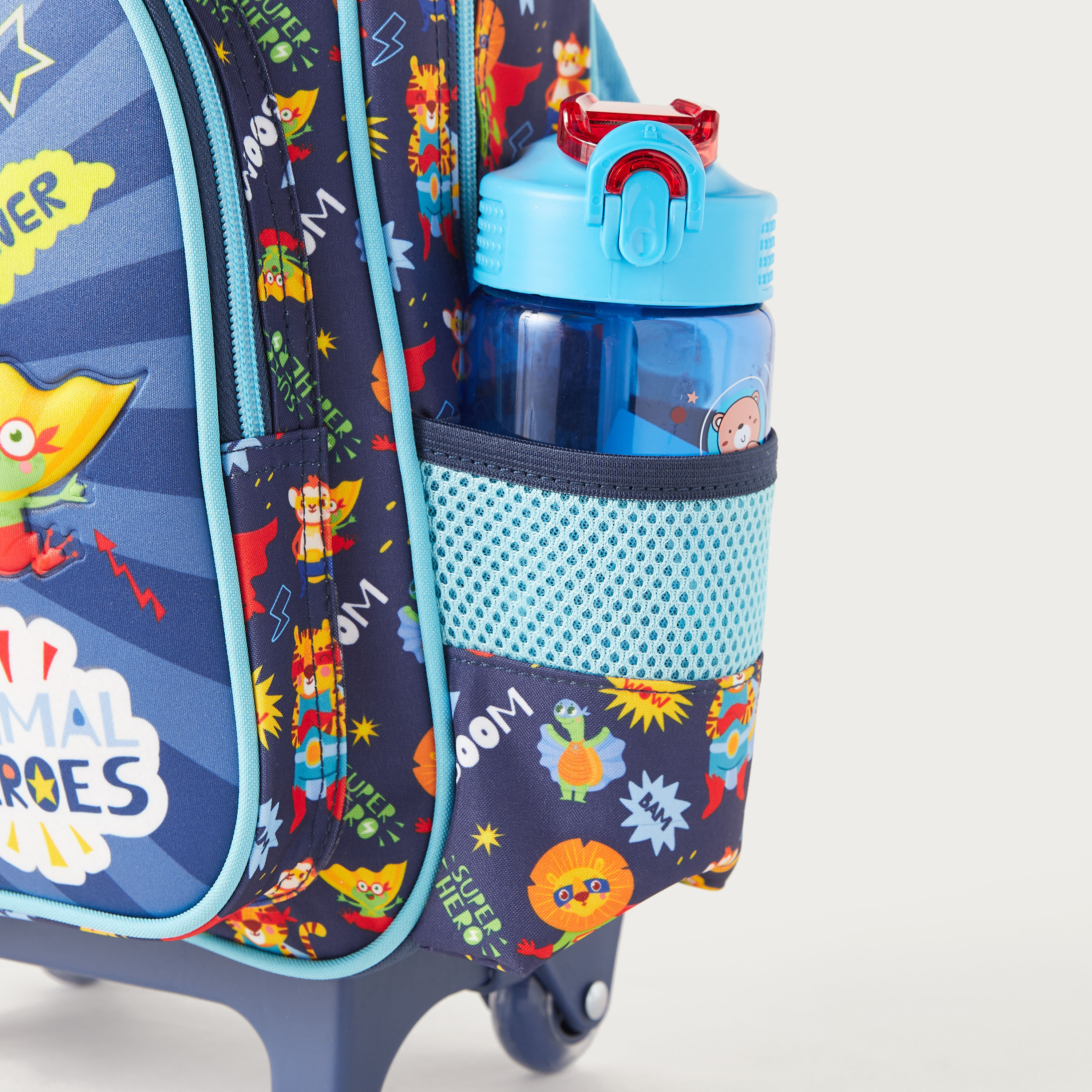 Must All-Over Amimal Hero Print Softcase Trolley Bag with Retractable Handle and Wheels-school-bagsandbackpacks-trolleybags-image-4