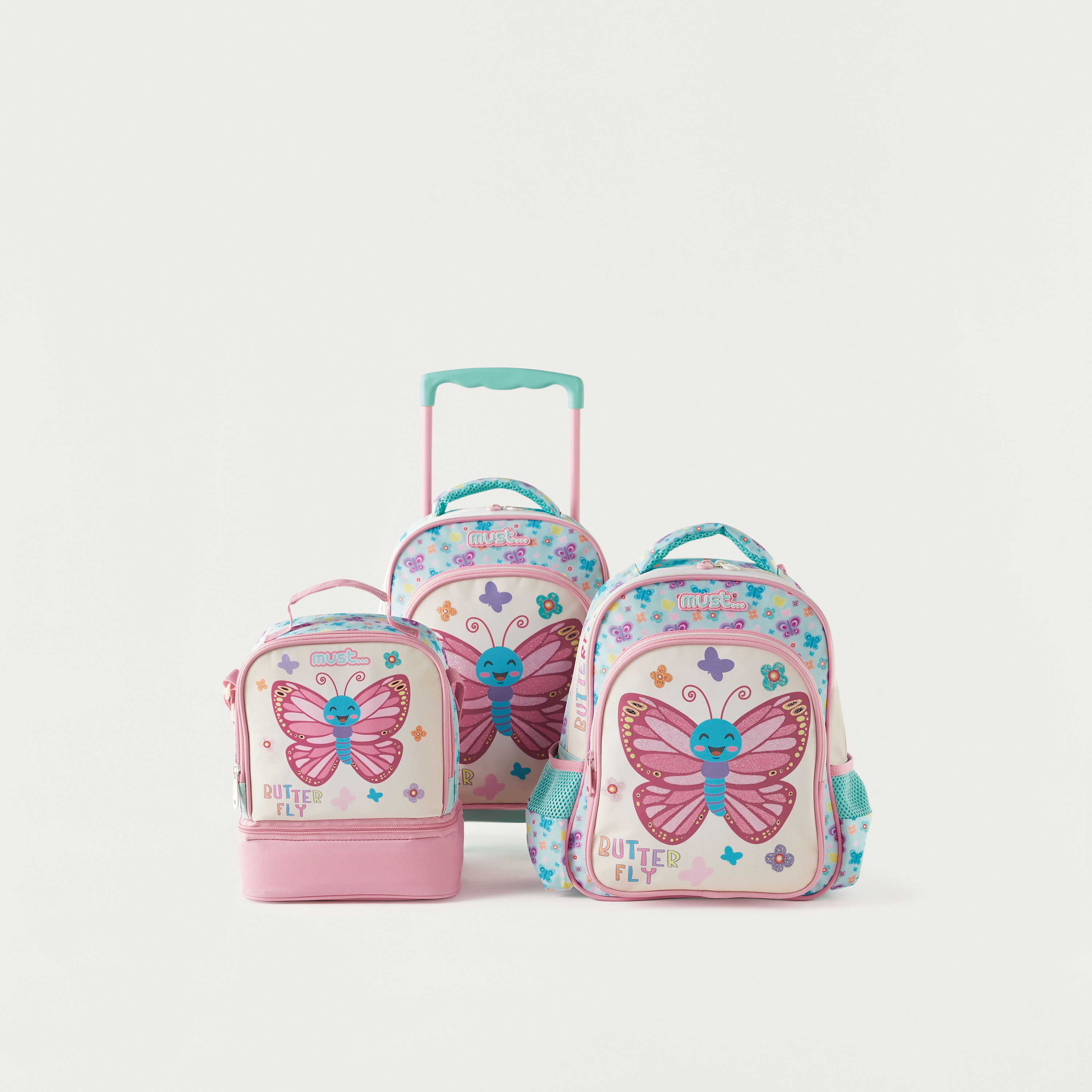 Must 14-inch All-Over Butterfly Print Trolley Backpack with Adjustable Straps - 27x10x31 cms-cpkids-backtoschool-schoolbagsandbackpacks-trolleybags-image-10