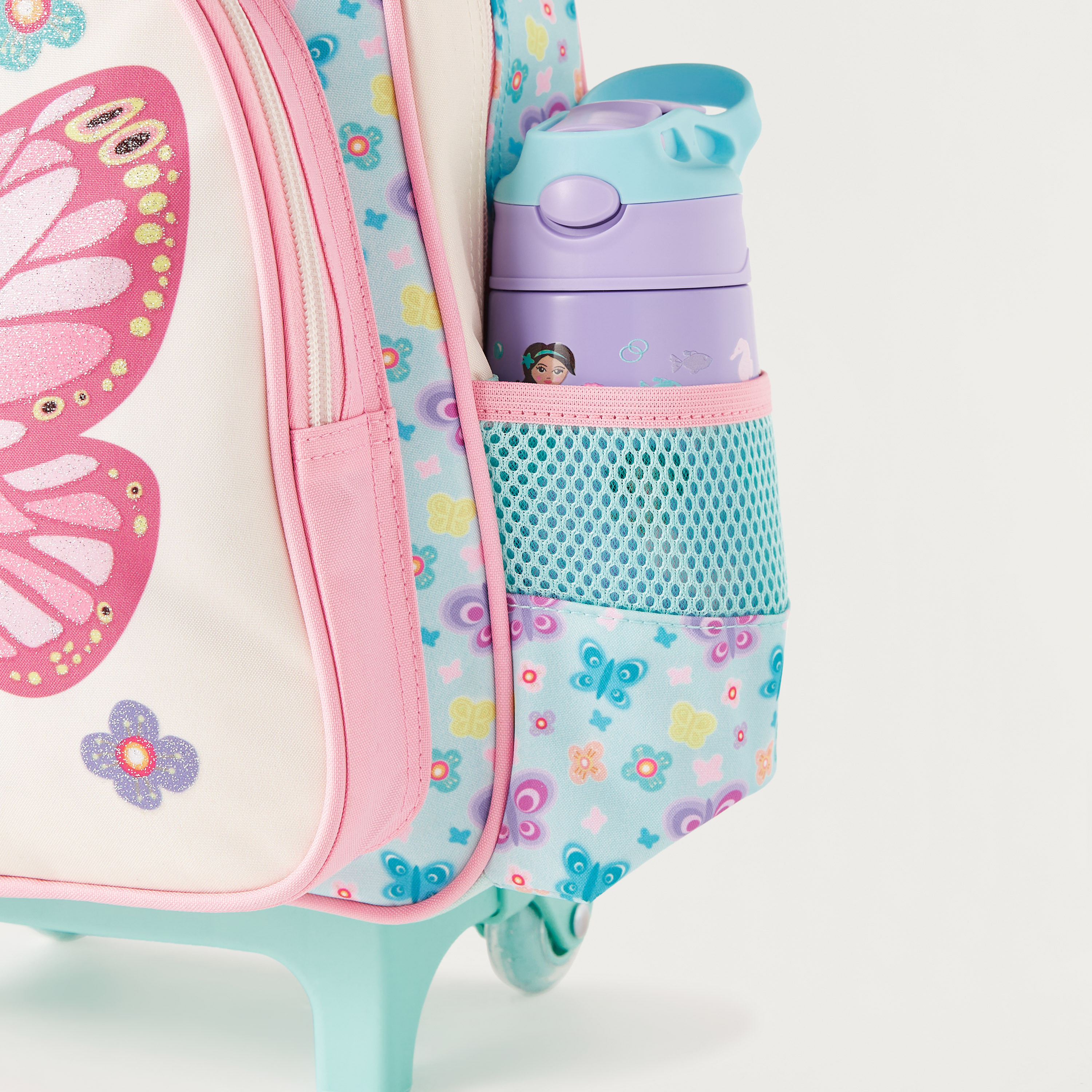 Must 14-inch All-Over Butterfly Print Trolley Backpack with Adjustable Straps - 27x10x31 cms-cpkids-backtoschool-schoolbagsandbackpacks-trolleybags-image-4