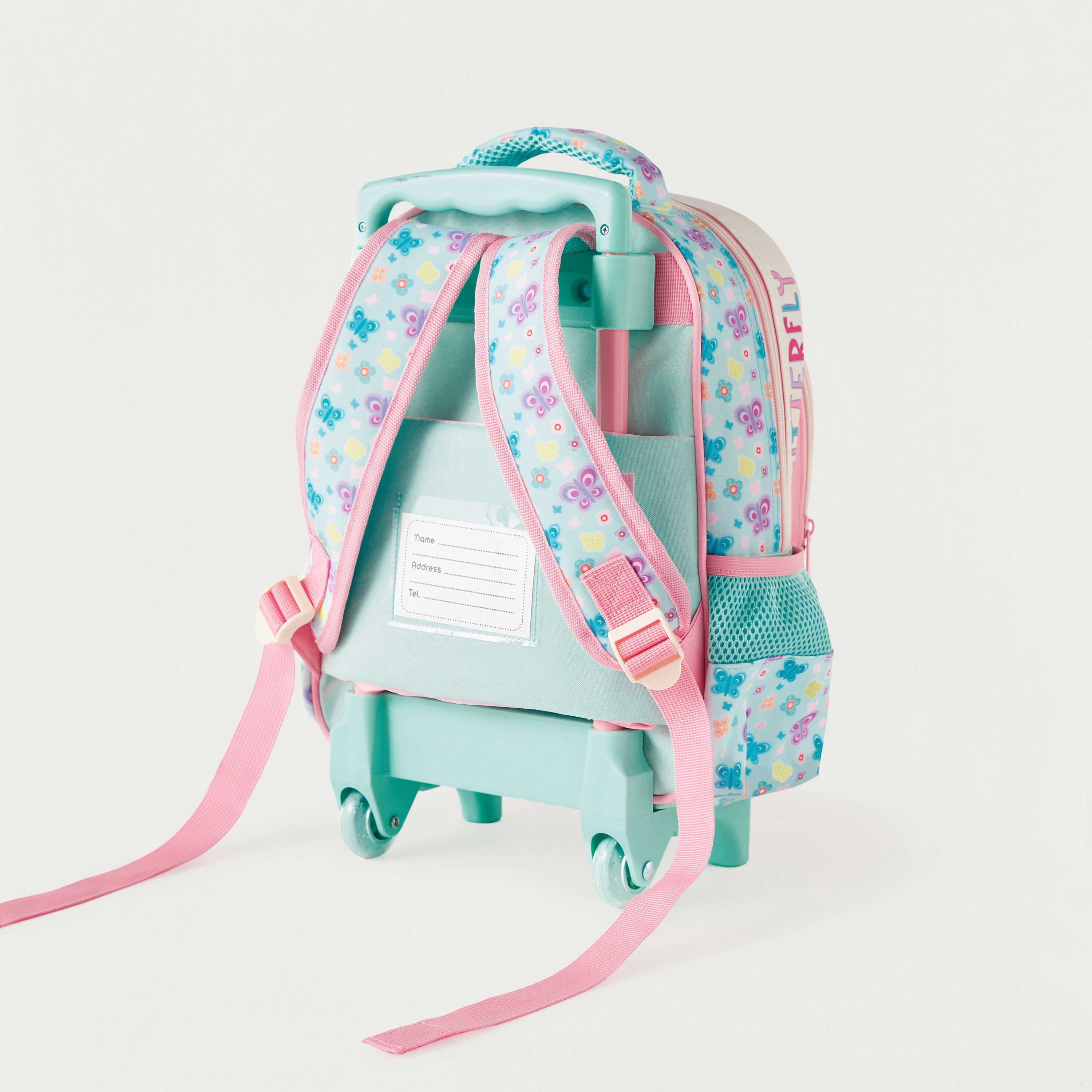 Must 14-inch All-Over Butterfly Print Trolley Backpack with Adjustable Straps - 27x10x31 cms-cpkids-backtoschool-schoolbagsandbackpacks-trolleybags-image-5