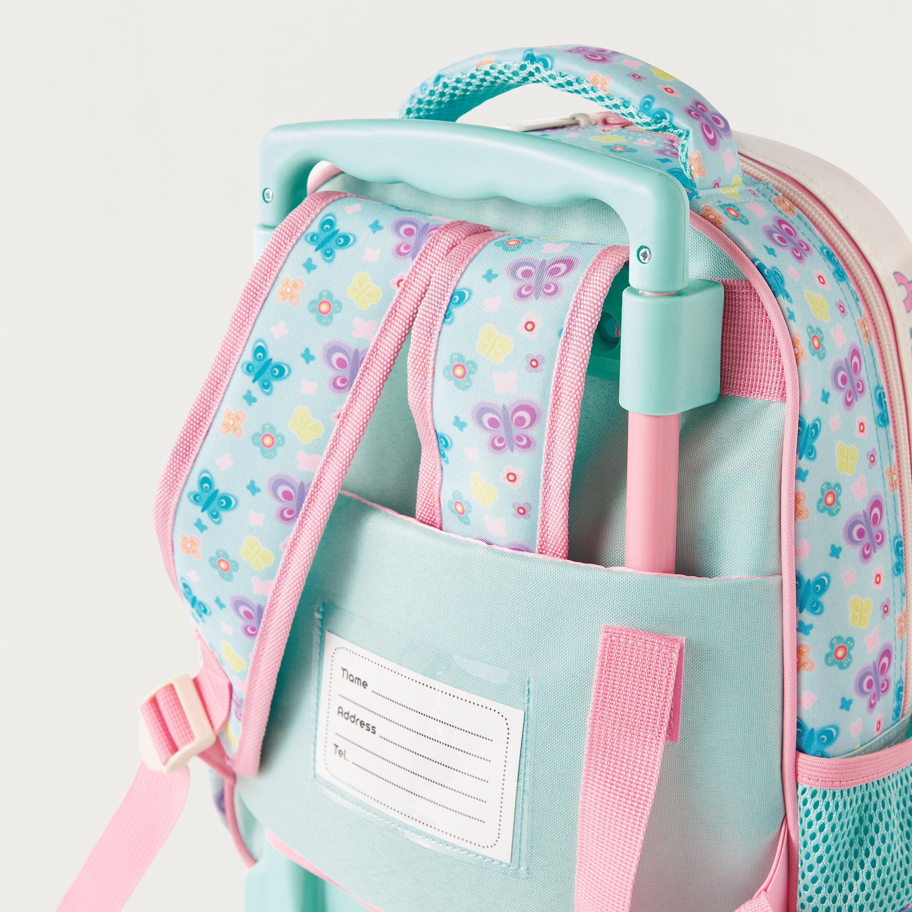 Must 14-inch All-Over Butterfly Print Trolley Backpack with Adjustable Straps - 27x10x31 cms-cpkids-backtoschool-schoolbagsandbackpacks-trolleybags-image-6