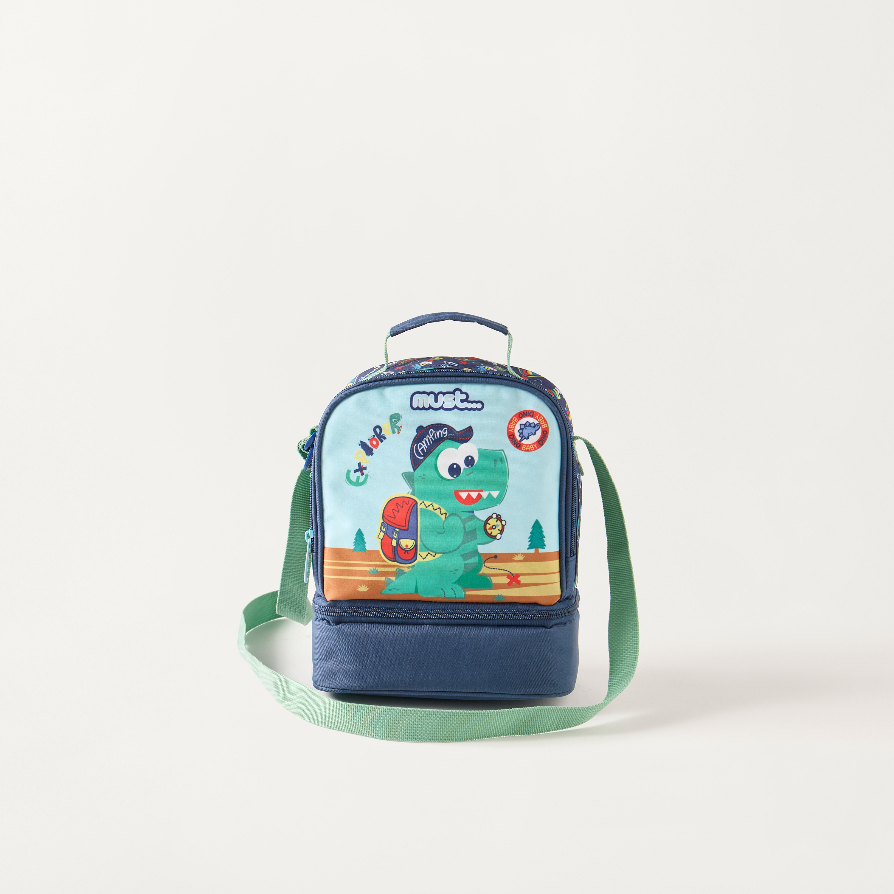Must Dinosaur Print Lunch Bag with Zip Closure-school-lunchessentials-lunchbags-image-1