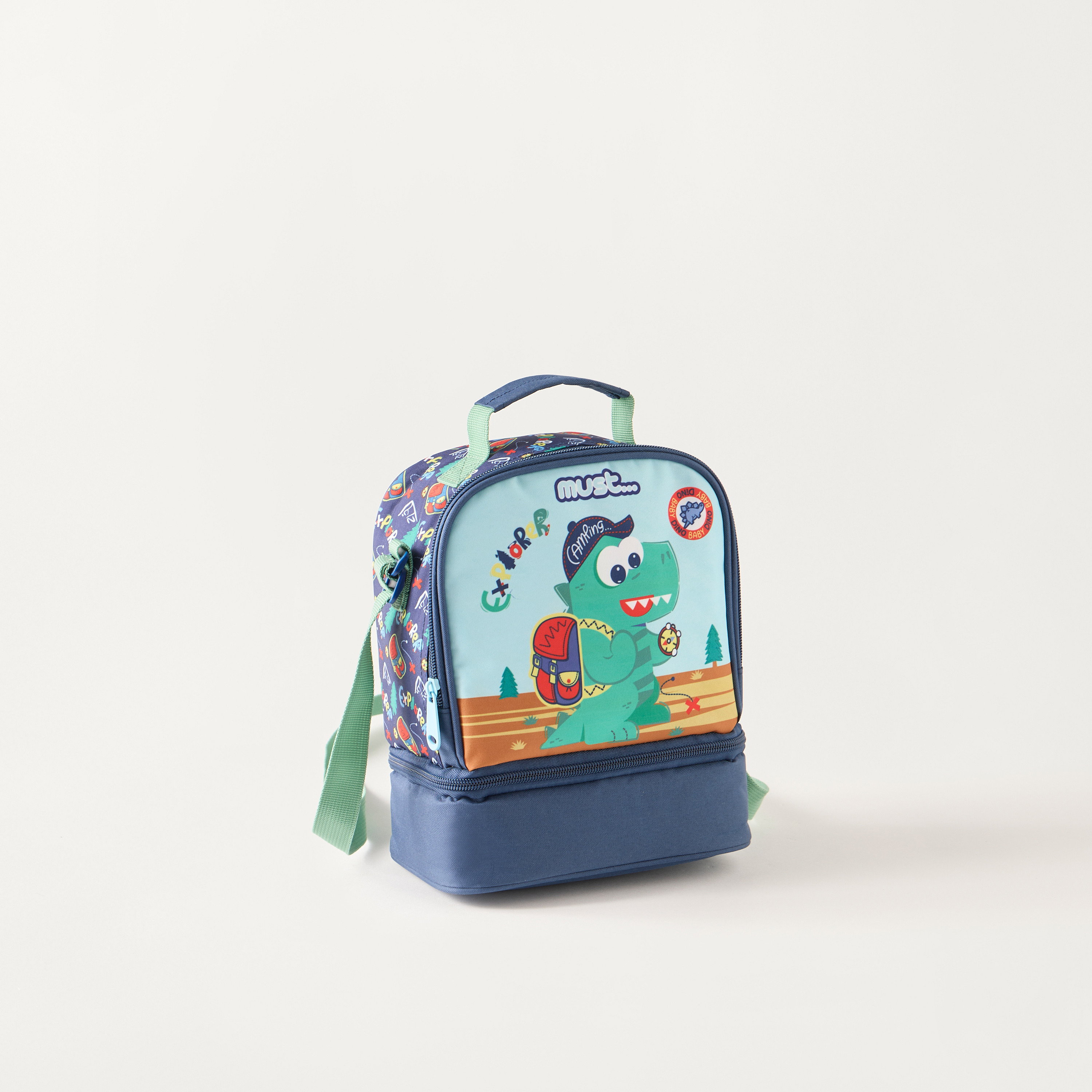 Must Dinosaur Print Lunch Bag with Zip Closure-school-lunchessentials-lunchbags-image-2