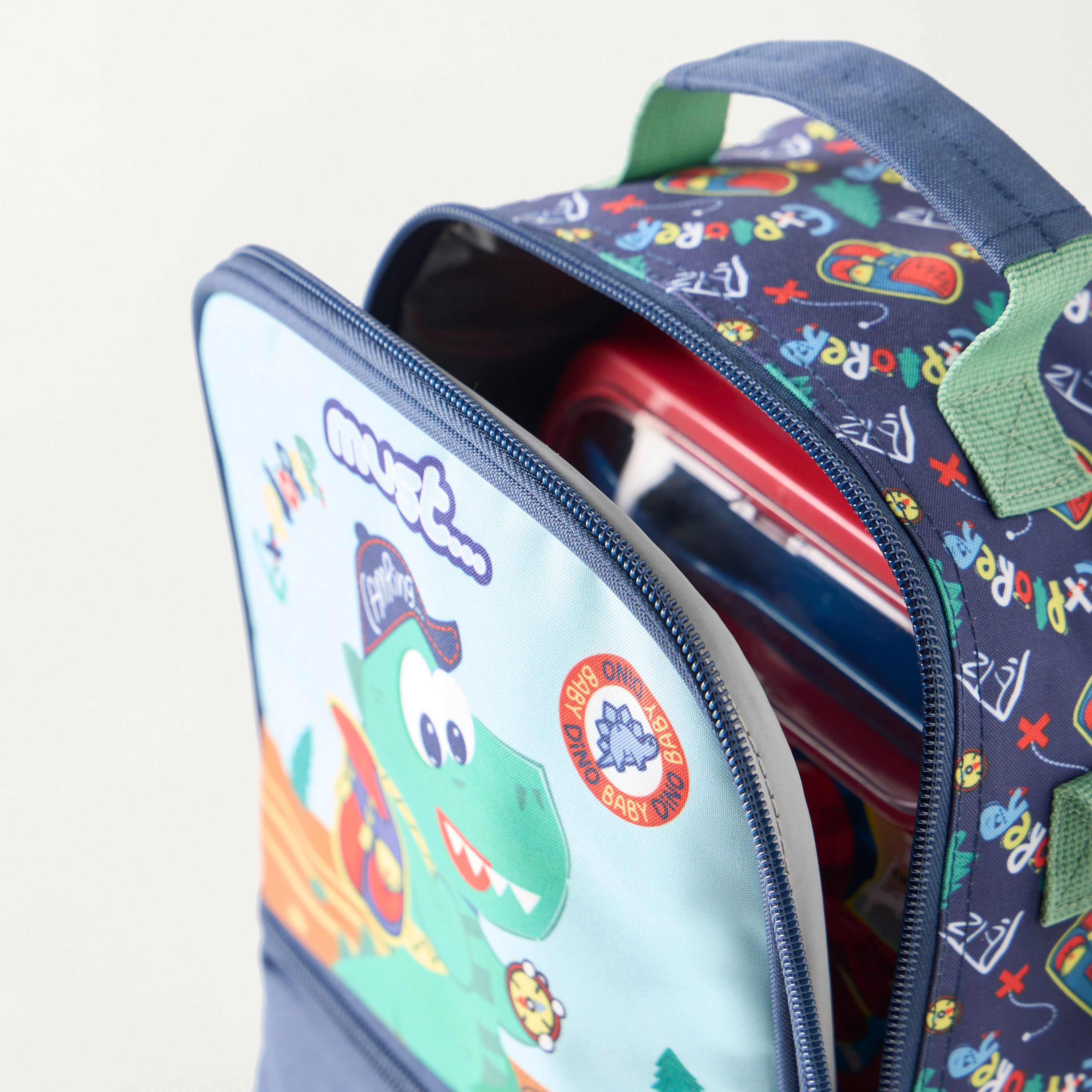 Must Dinosaur Print Lunch Bag with Zip Closure-school-lunchessentials-lunchbags-image-7