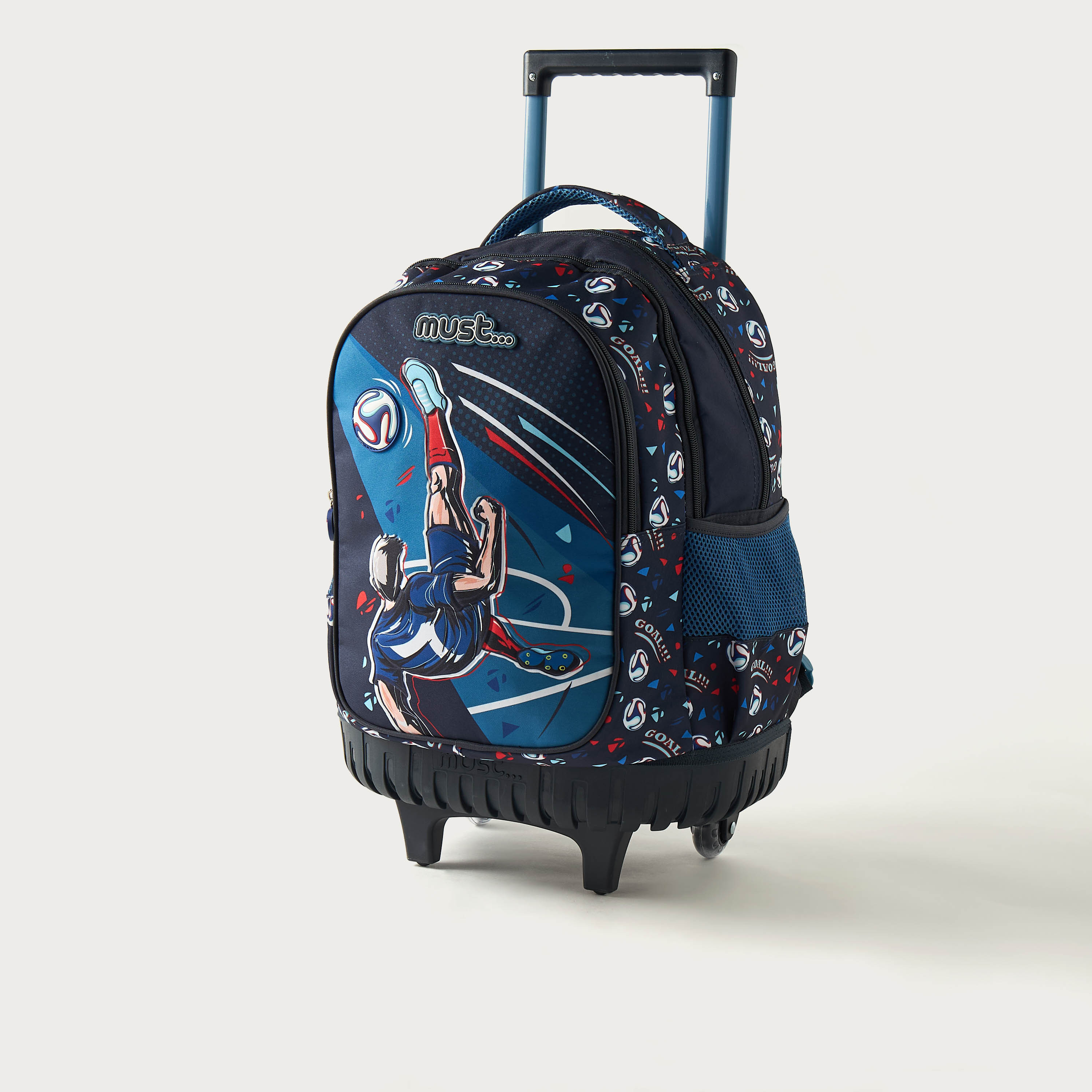 Must Football Print 16-inch Trolley Backpack with Wheels - 24x12x20 cm-school-bagsandbackpacks-trolleybags-image-3
