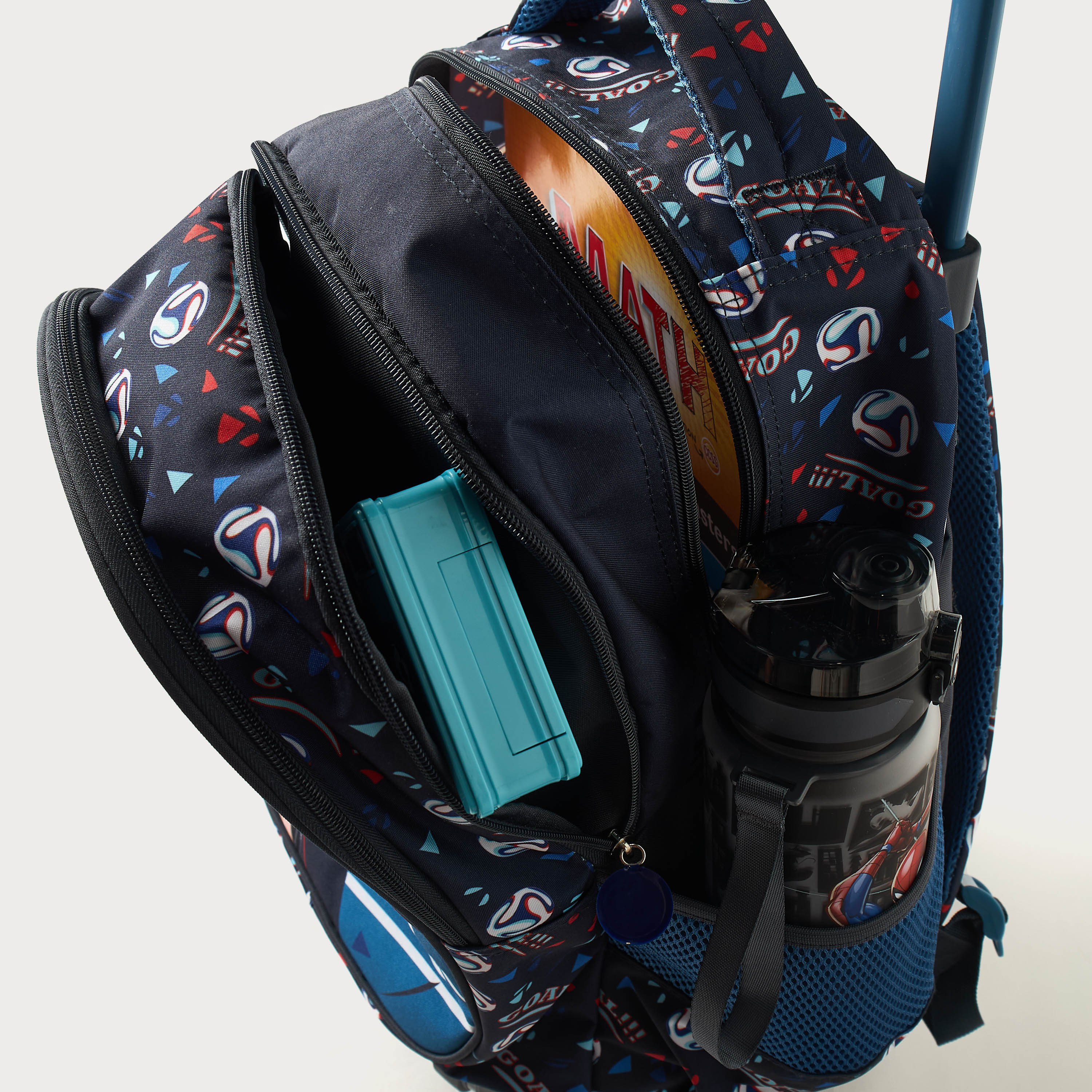 Must Football Print 16-inch Trolley Backpack with Wheels - 24x12x20 cm-school-bagsandbackpacks-trolleybags-image-9