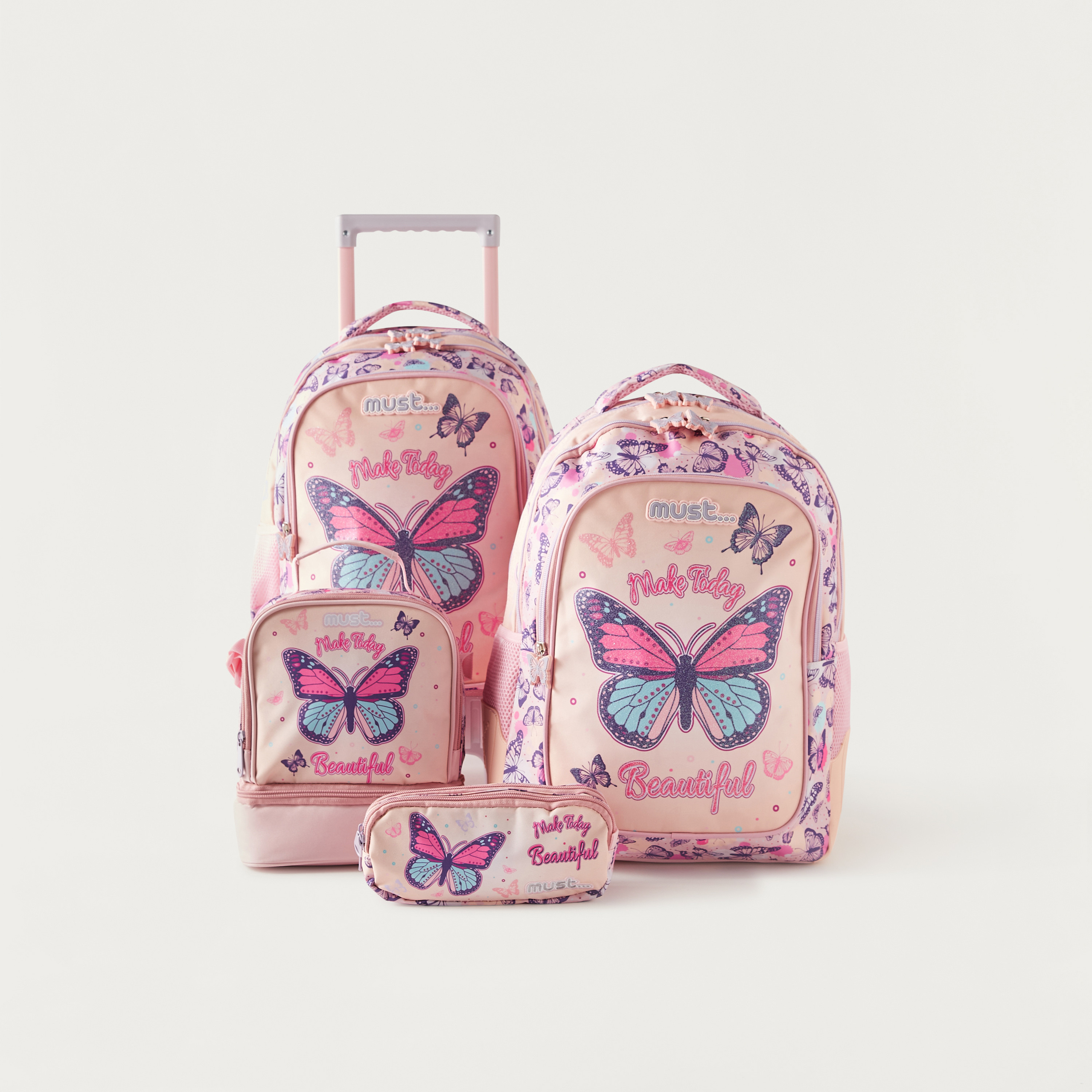 Must Butterfly Print Pencil Pouch with Zip Closure-school-stationery-pencilcases-image-5