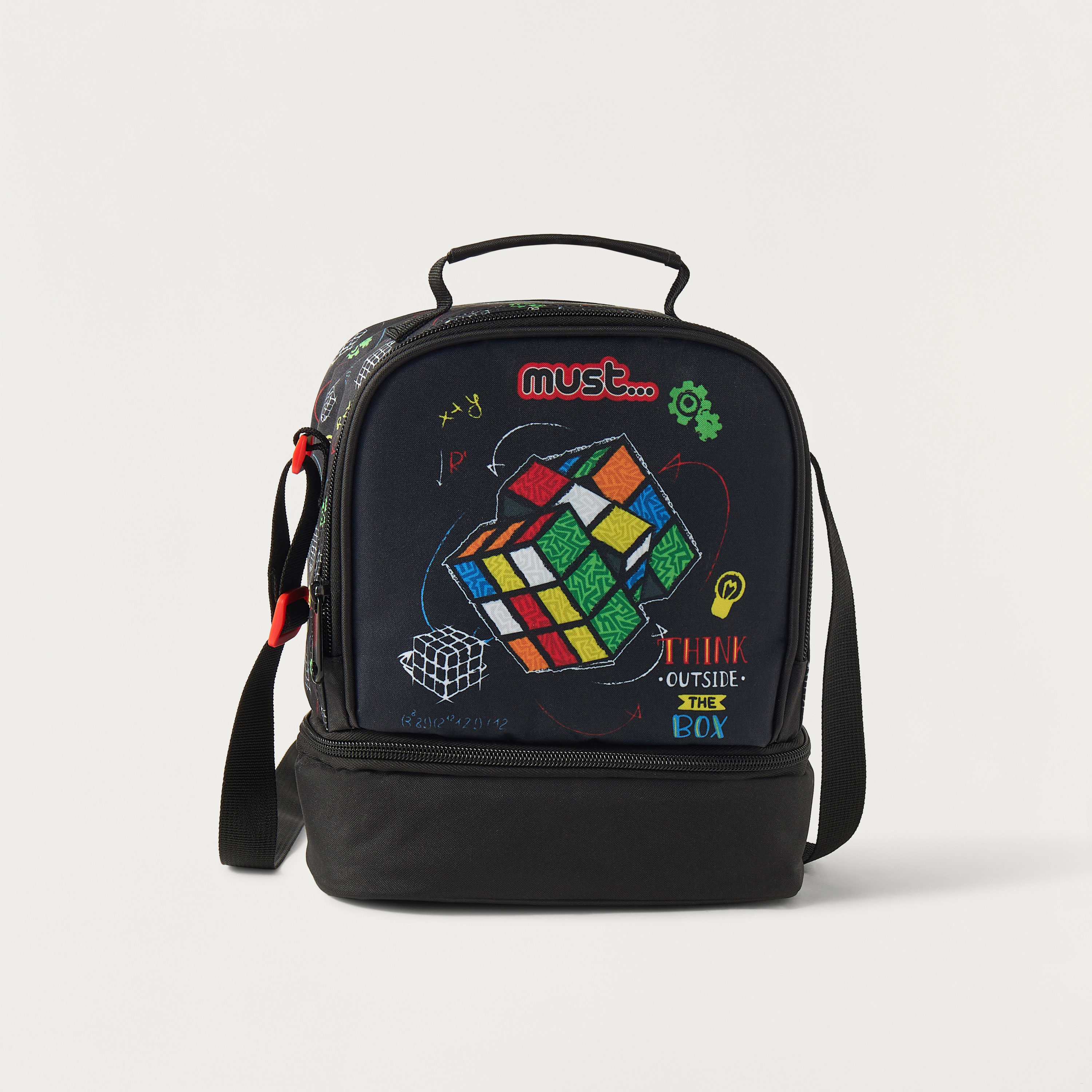 Must Graphic Print Lunch Bag with Adjustable Strap and Zip Closure-school-lunchessentials-lunchbags-image-1