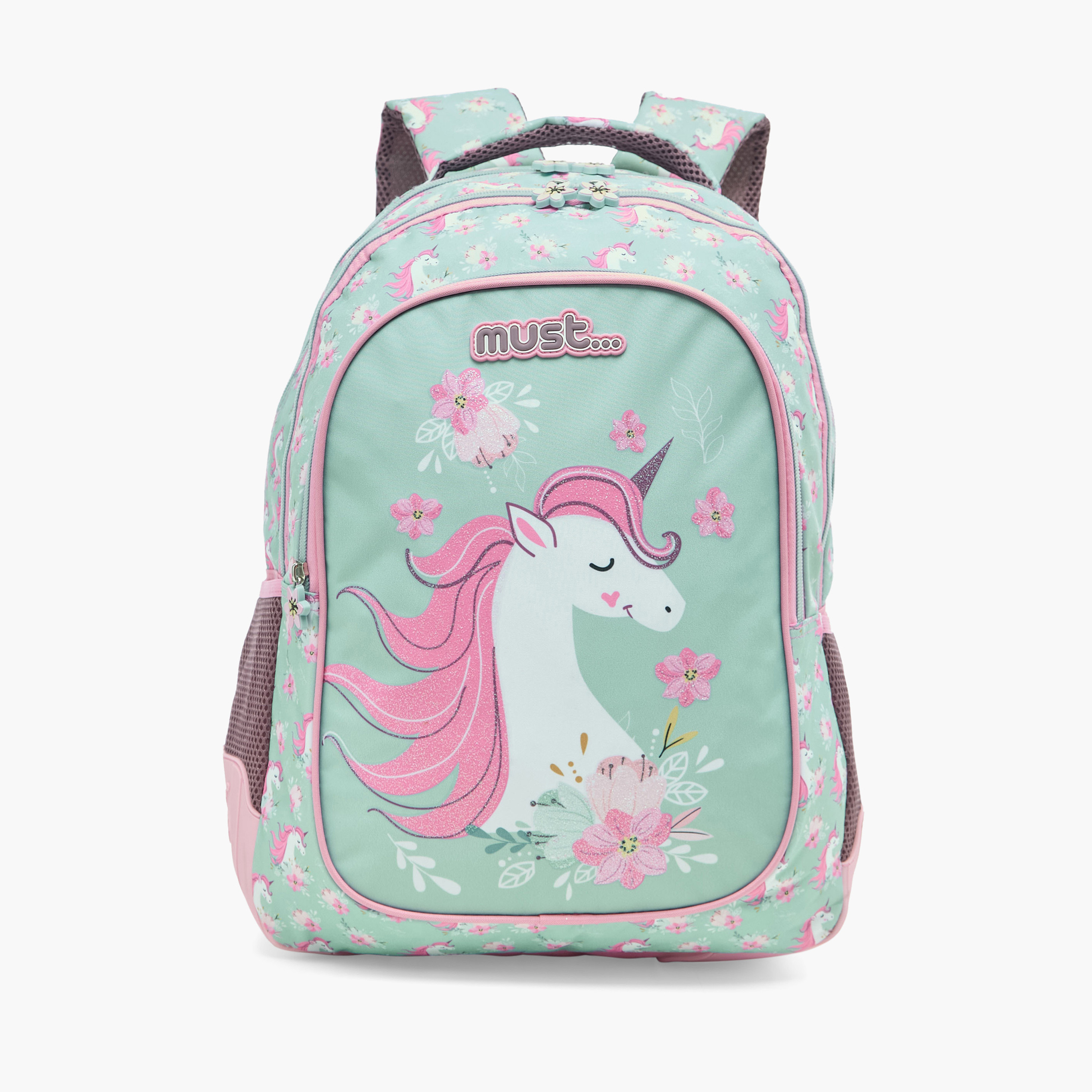 Must Unicorn Print 16 inch Backpack with Zip Closure - 32x18x43 cms-cpkids-backtoschool-schoolbagsandbackpacks-backpacks-image-1
