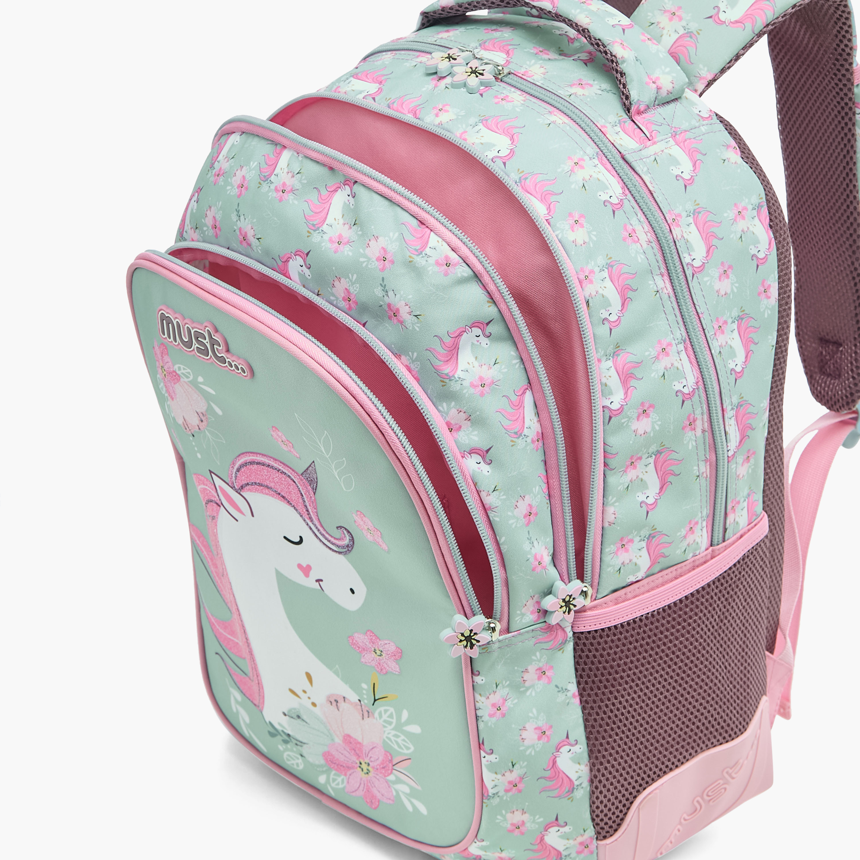 Must Unicorn Print 16 inch Backpack with Zip Closure - 32x18x43 cms-cpkids-backtoschool-schoolbagsandbackpacks-backpacks-image-10