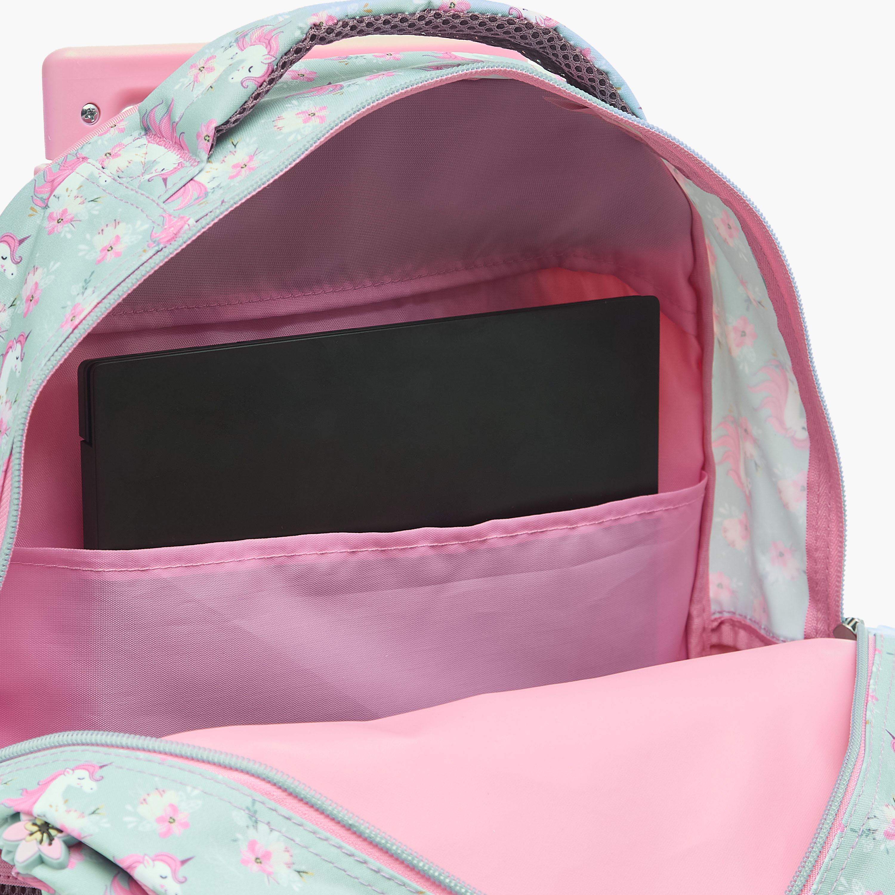 Must Unicorn Print 16 inch Trolley Backpack with Retractable Handle - 24x12x20 cms-school-bagsandbackpacks-trolleybags-image-14