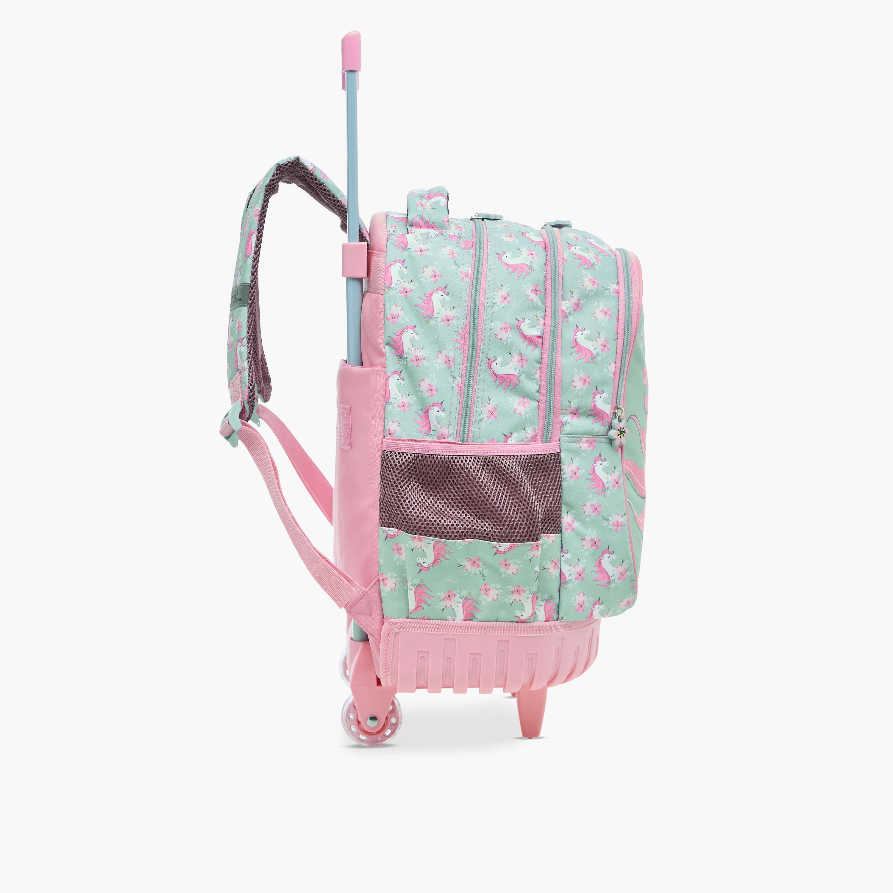 Must Unicorn Print 16 inch Trolley Backpack with Retractable Handle - 24x12x20 cms-school-bagsandbackpacks-trolleybags-image-3