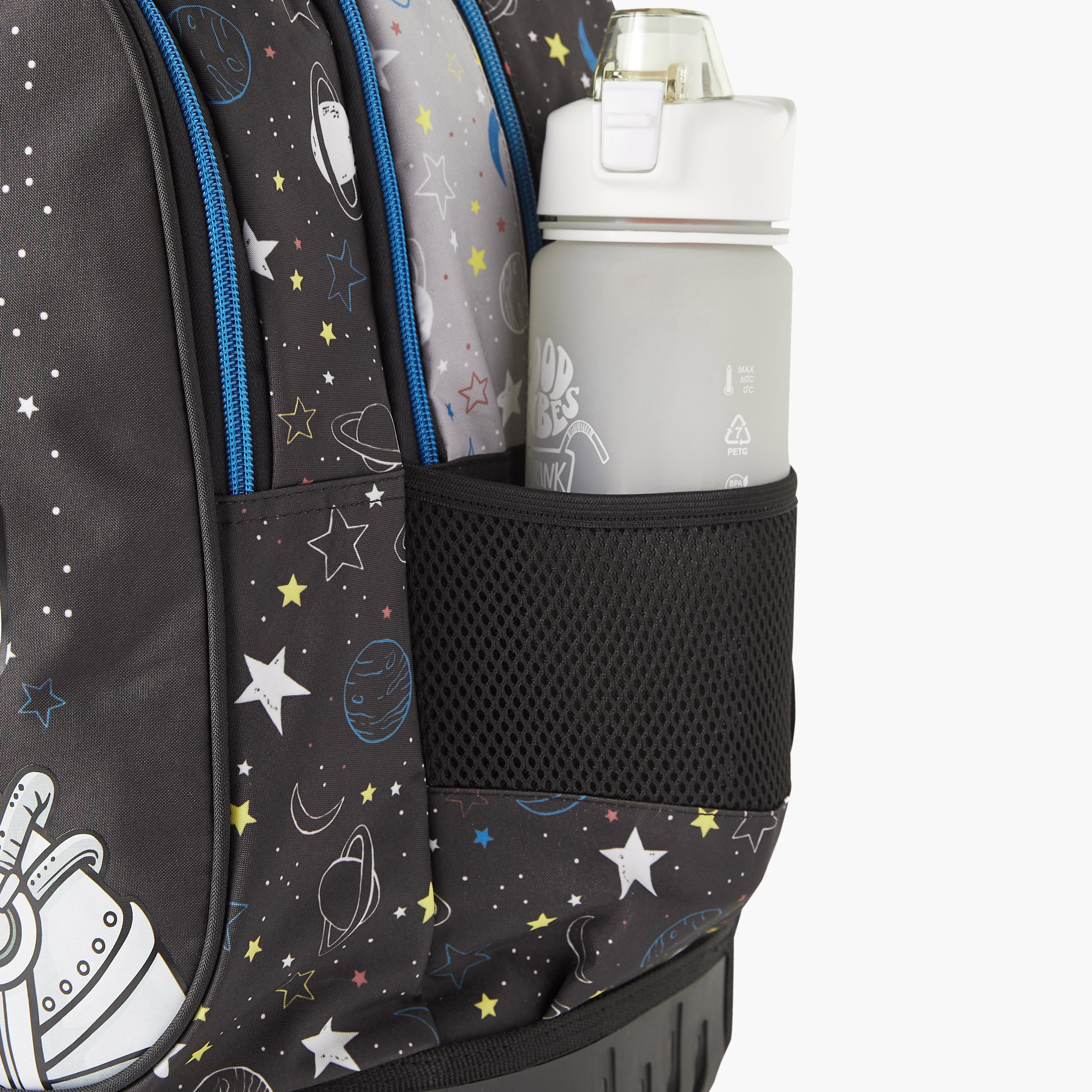 Must Astronaut Print 16-inch Trolley Backpack with Adjustable Shoulder Straps - 24x12x20 cms-cpkids-backtoschool-schoolbagsandbackpacks-trolleybags-image-5
