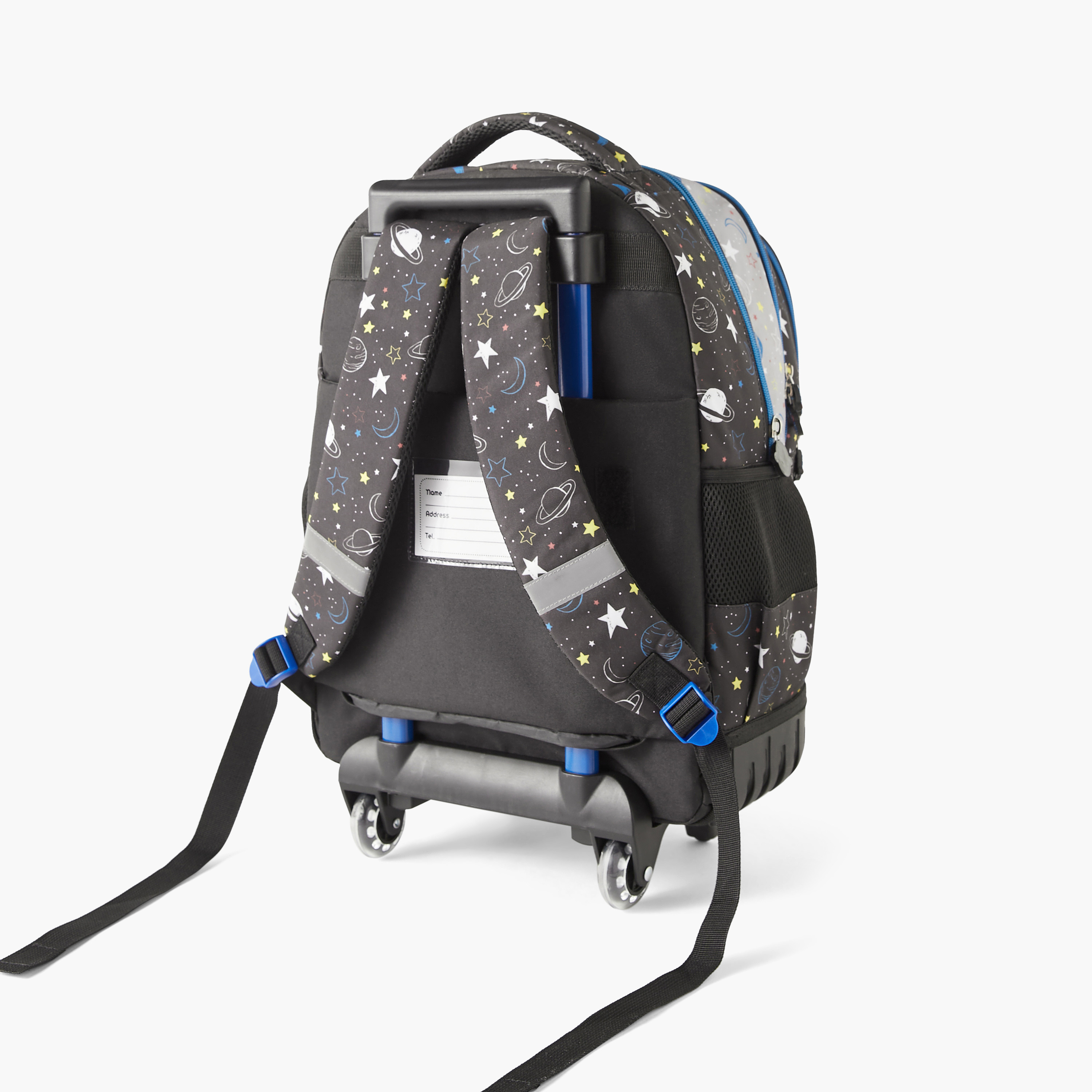 Must Astronaut Print 16-inch Trolley Backpack with Adjustable Shoulder Straps - 24x12x20 cms-cpkids-backtoschool-schoolbagsandbackpacks-trolleybags-image-7