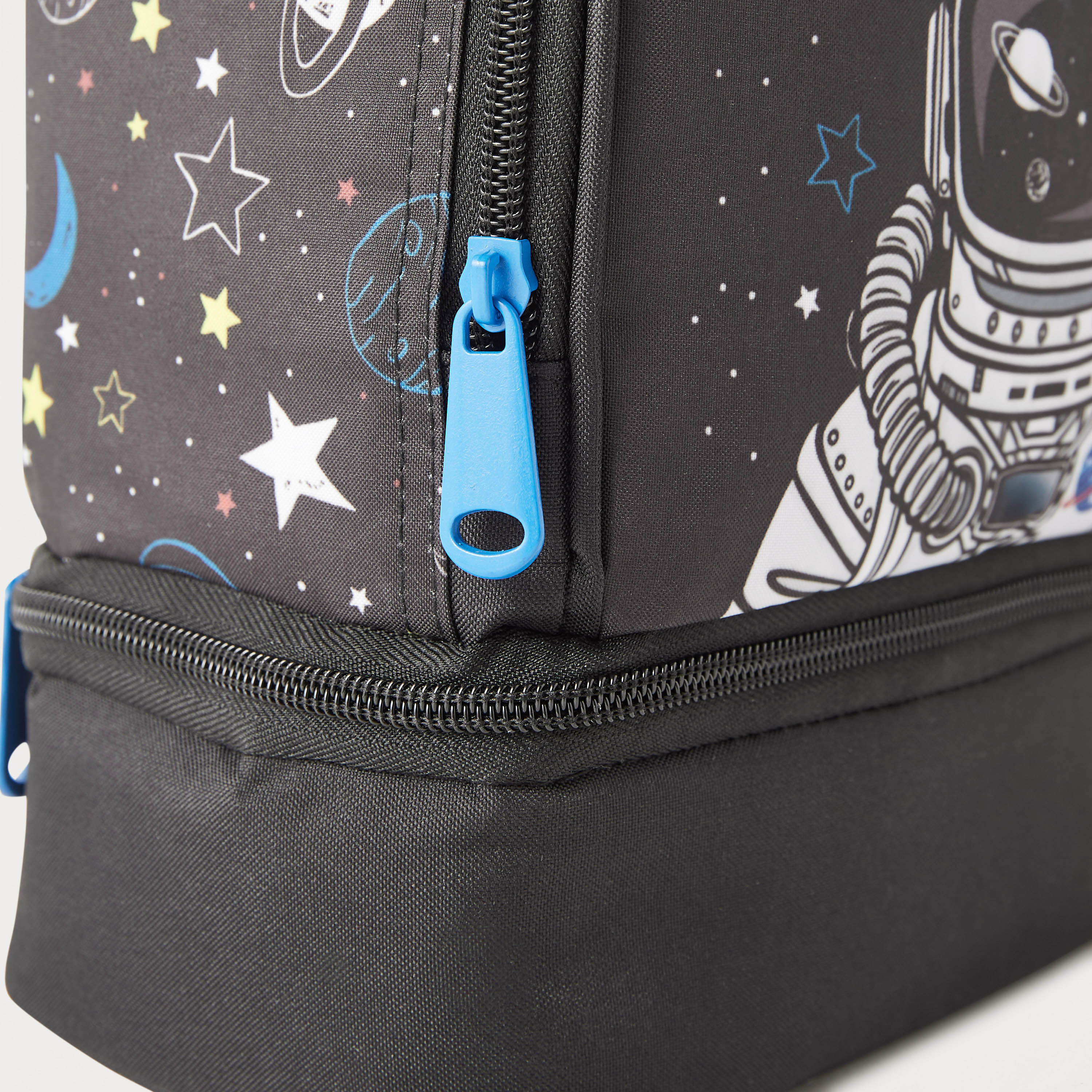 Must Astronaut Print Lunch Bag with Zip Closure-school-lunchessentials-lunchbags-image-3