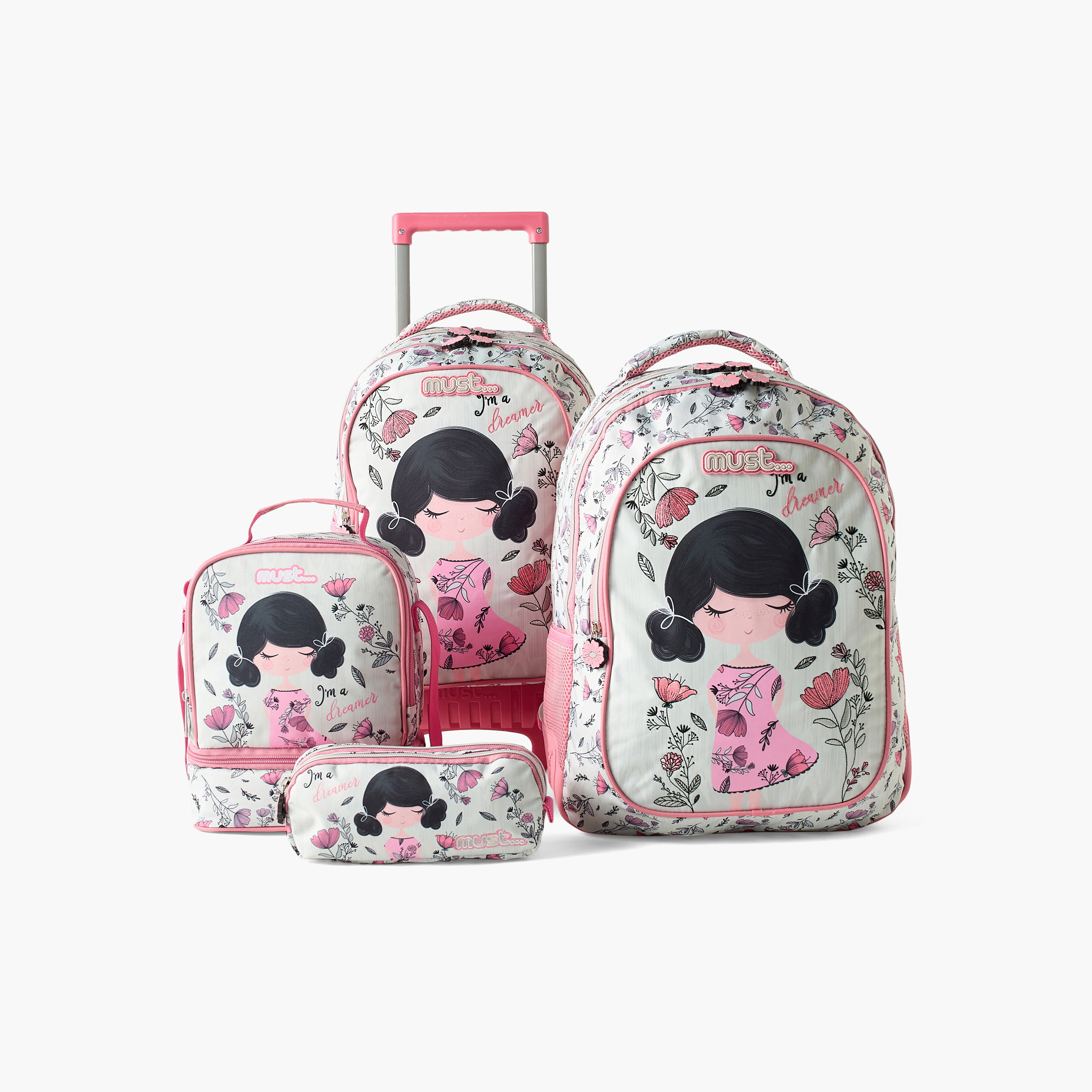 Must 16-inch All-Over Floral Print Trolley Backpack with Retractable Handle - 34x20x44 cms-cpkids-backtoschool-schoolbagsandbackpacks-trolleybags-image-11
