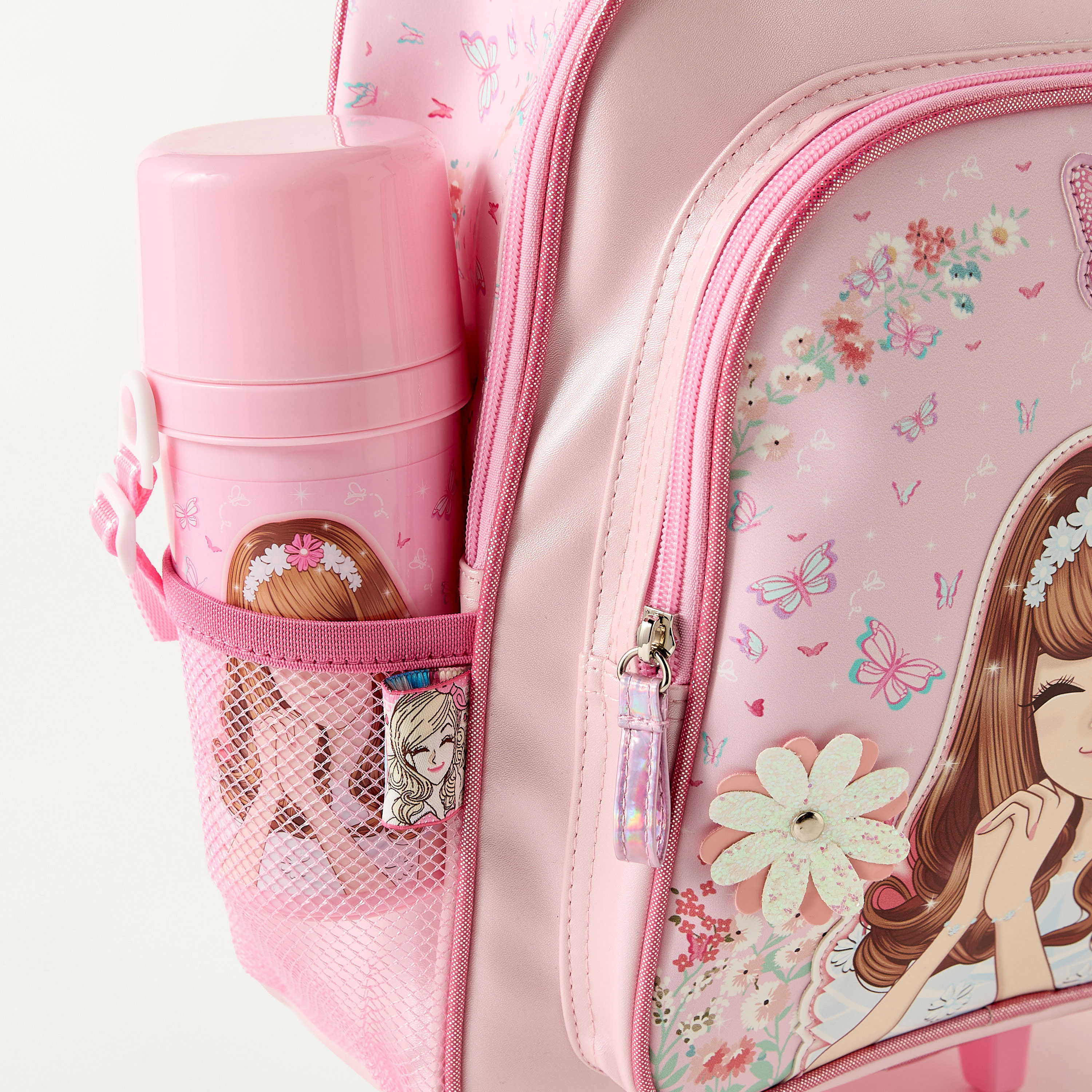Minmie All-Over Print 12 inch Trolley Bag with Retractable Handle - 28x11x32 cms-school-bagsandbackpacks-trolleybags-image-4