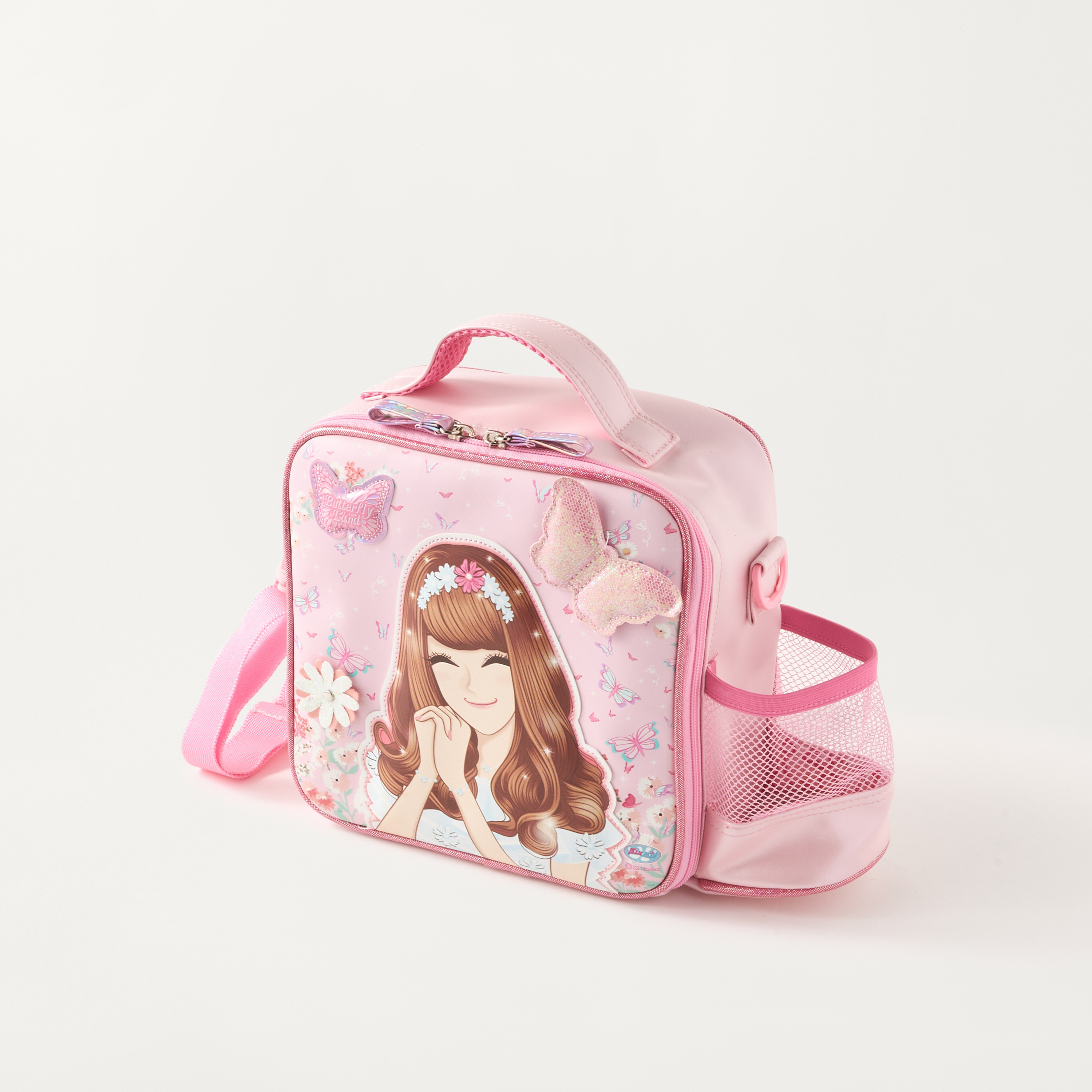 Minmie Printed Lunch Bag with Detachable Strap and Zip Closure-school-lunchessentials-lunchbags-image-2