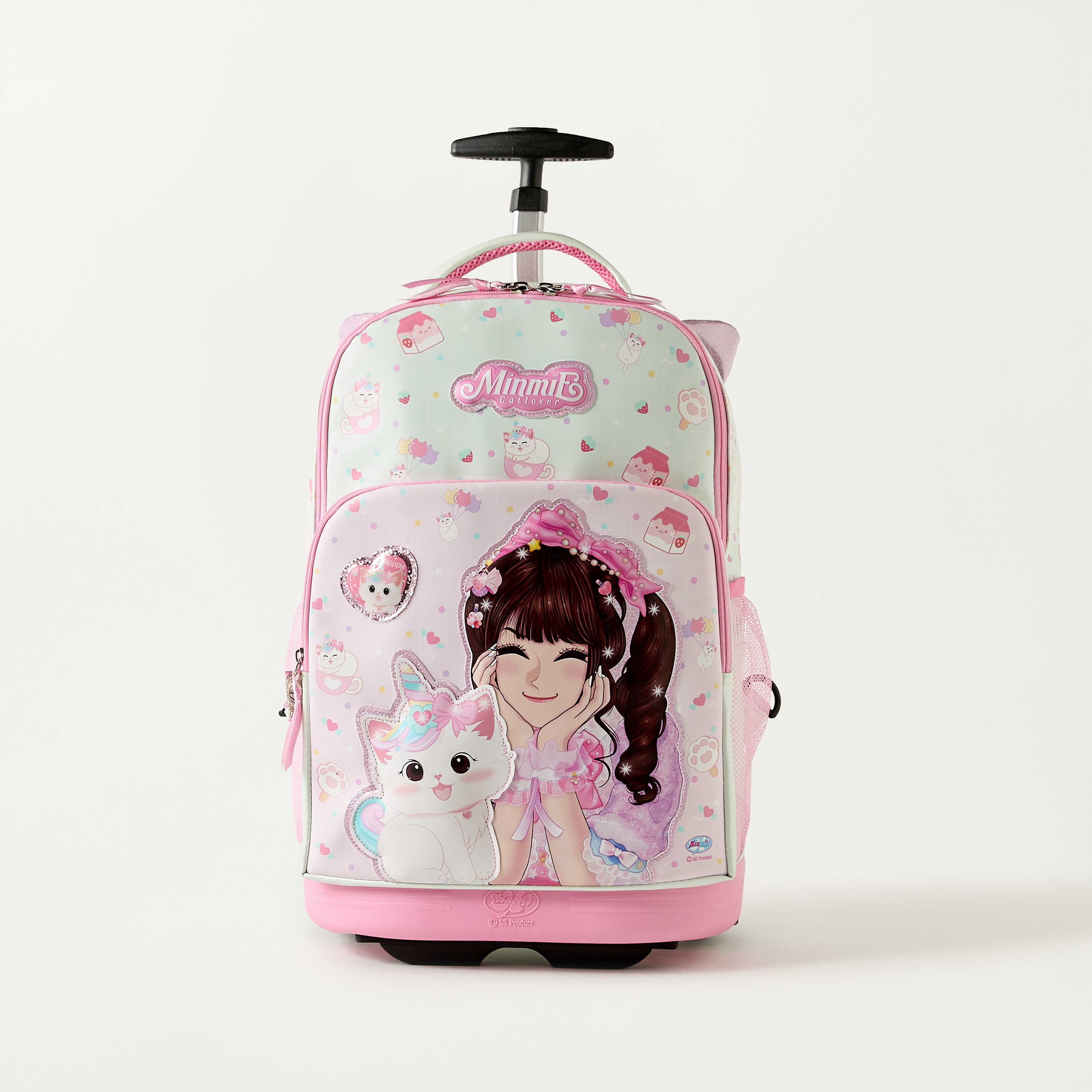 Minmie All-Over Print 18 inch Trolley Bag with Retractable Handle - 33x16x48 cms-school-bagsandbackpacks-trolleybags-image-1