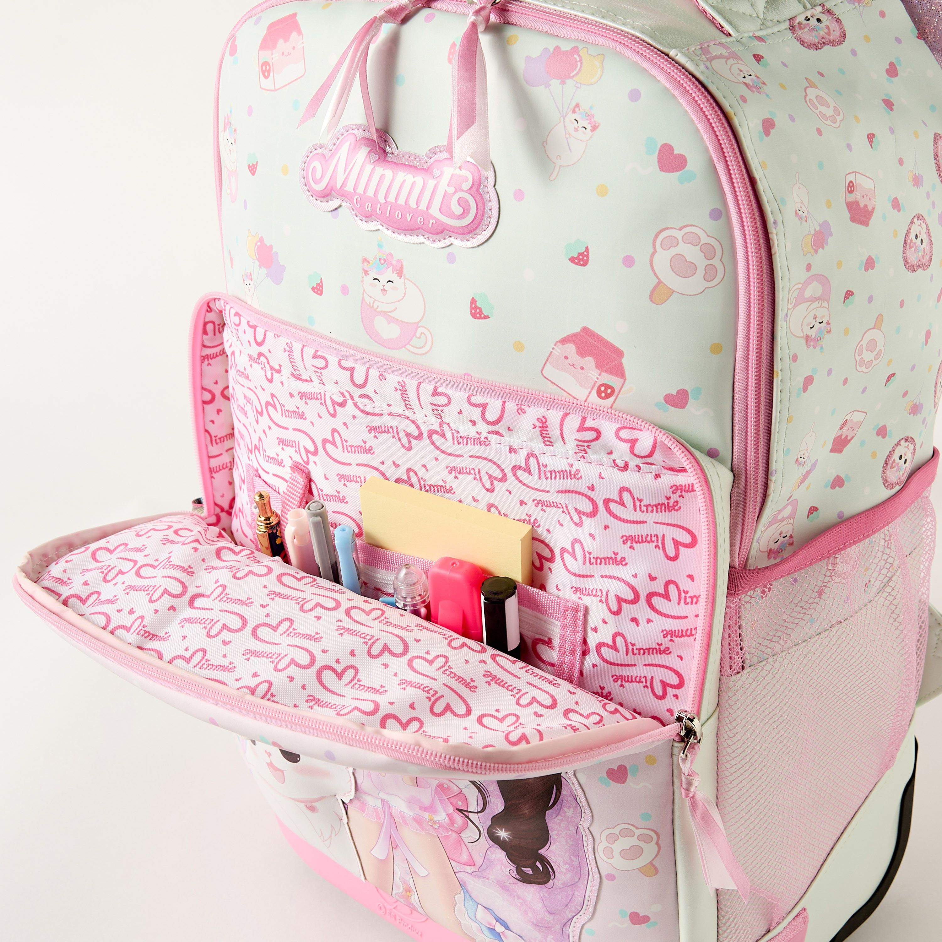 Minmie All-Over Print 18 inch Trolley Bag with Retractable Handle - 33x16x48 cms-school-bagsandbackpacks-trolleybags-image-9