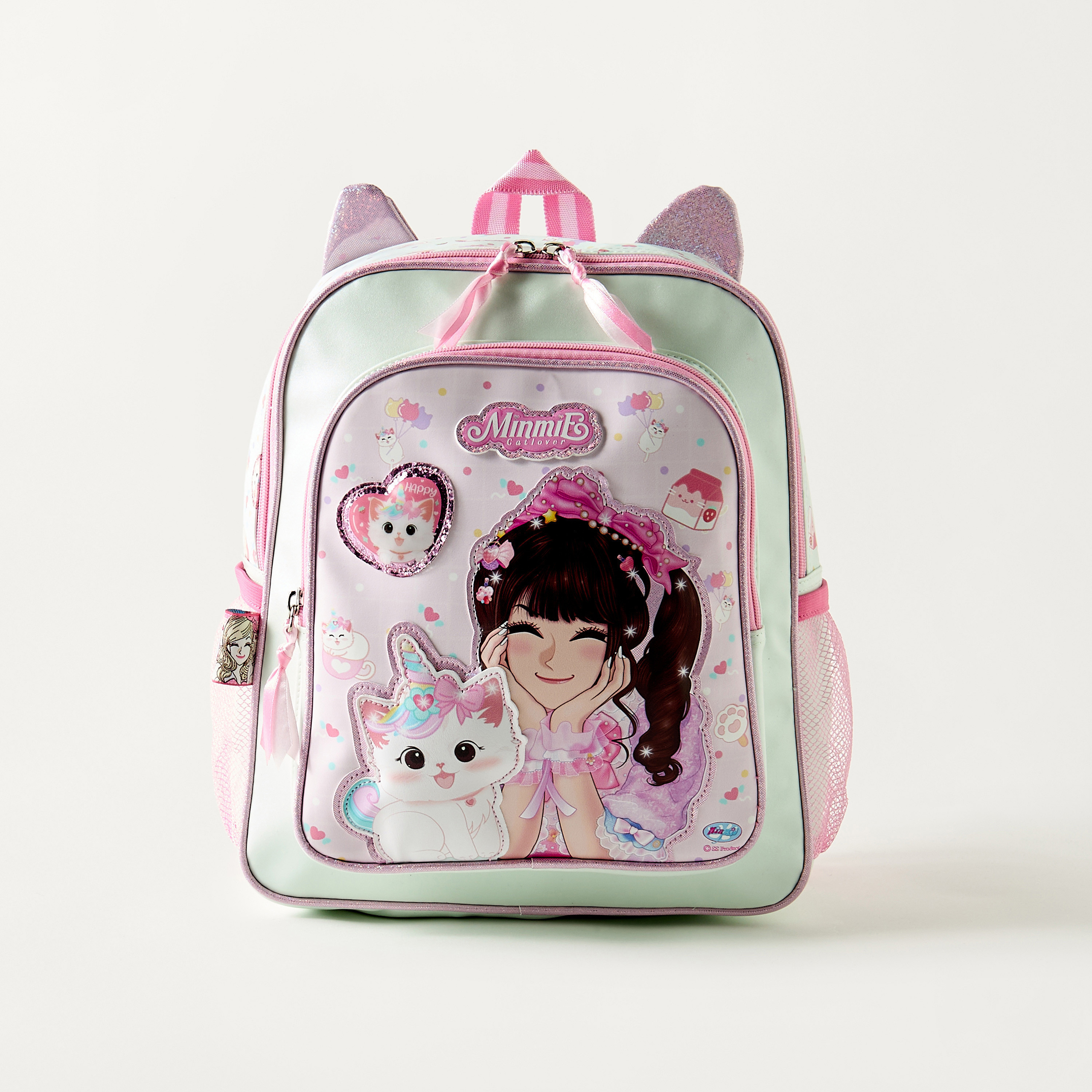 شنطة ظهر 12 بوصة بحمّالات قابلة للتعديل وطبعات من مينمي - 28x11x32 سم-school-bagsandbackpacks-backpacks-image-1