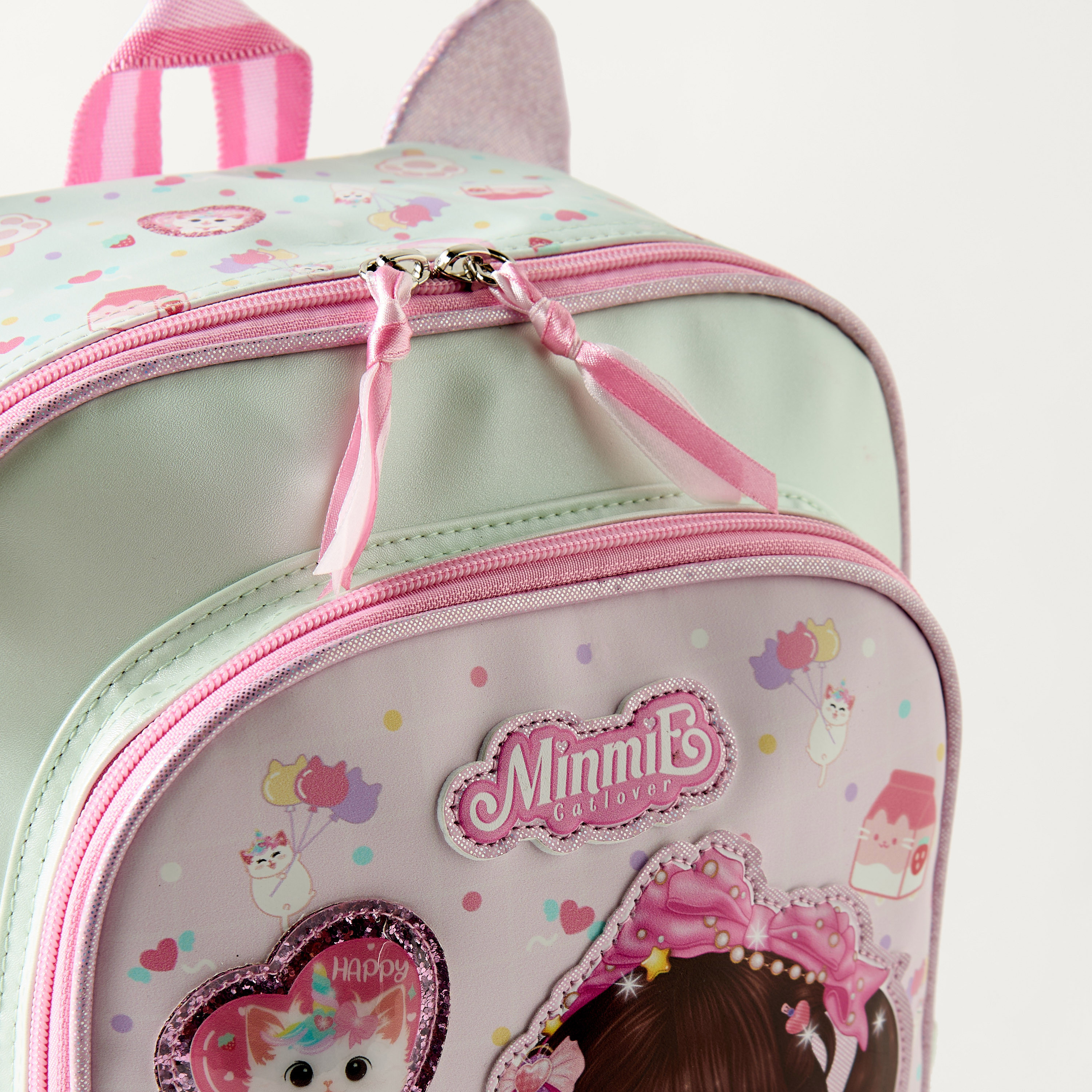 شنطة ظهر 12 بوصة بحمّالات قابلة للتعديل وطبعات من مينمي - 28x11x32 سم-school-bagsandbackpacks-backpacks-image-2