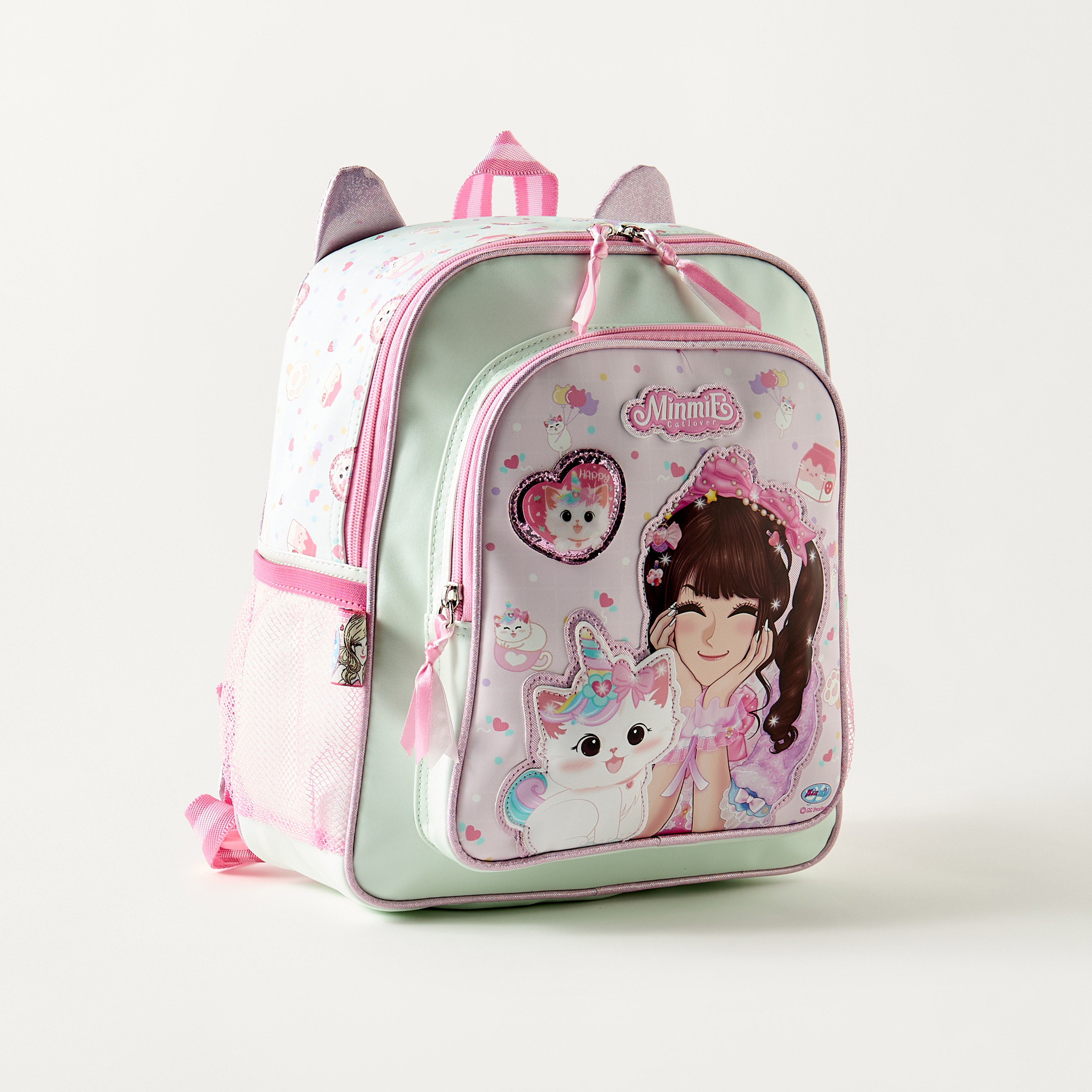 شنطة ظهر 12 بوصة بحمّالات قابلة للتعديل وطبعات من مينمي - 28x11x32 سم-school-bagsandbackpacks-backpacks-image-3
