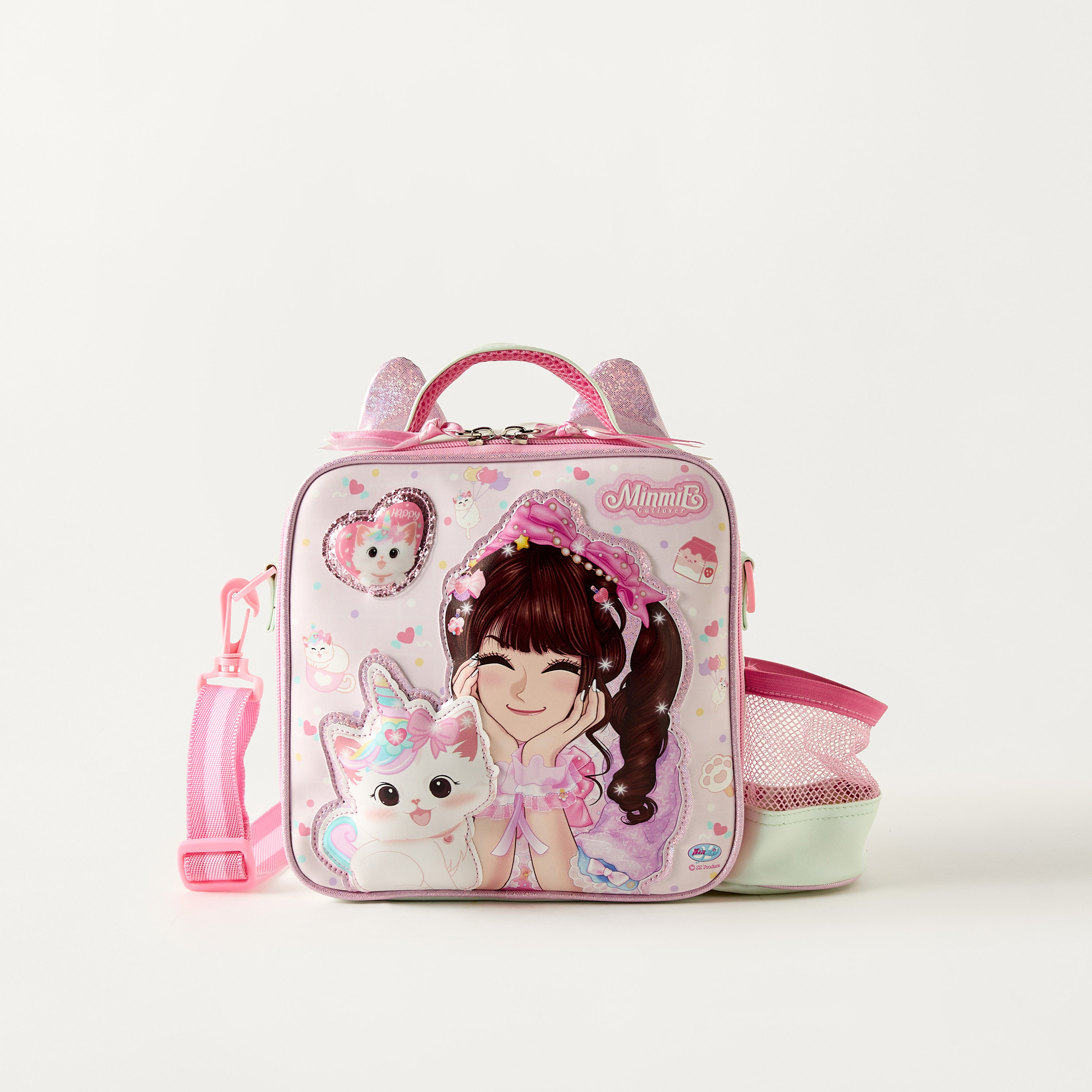 Minmie Printed Lunch Bag with Detachable Strap and Zip Closure-school-lunchessentials-lunchbags-image-1