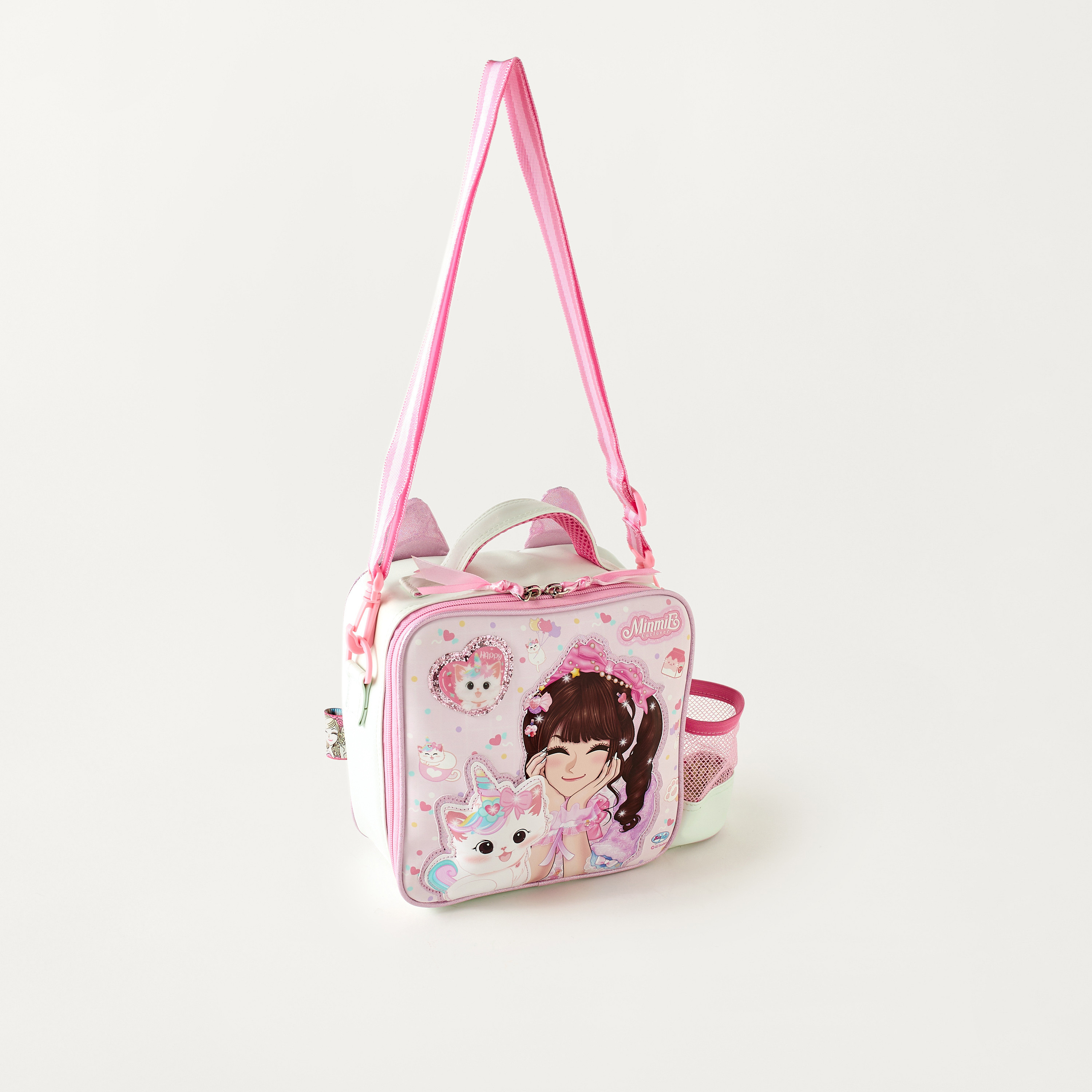 Minmie Printed Lunch Bag with Detachable Strap and Zip Closure-school-lunchessentials-lunchbags-image-2