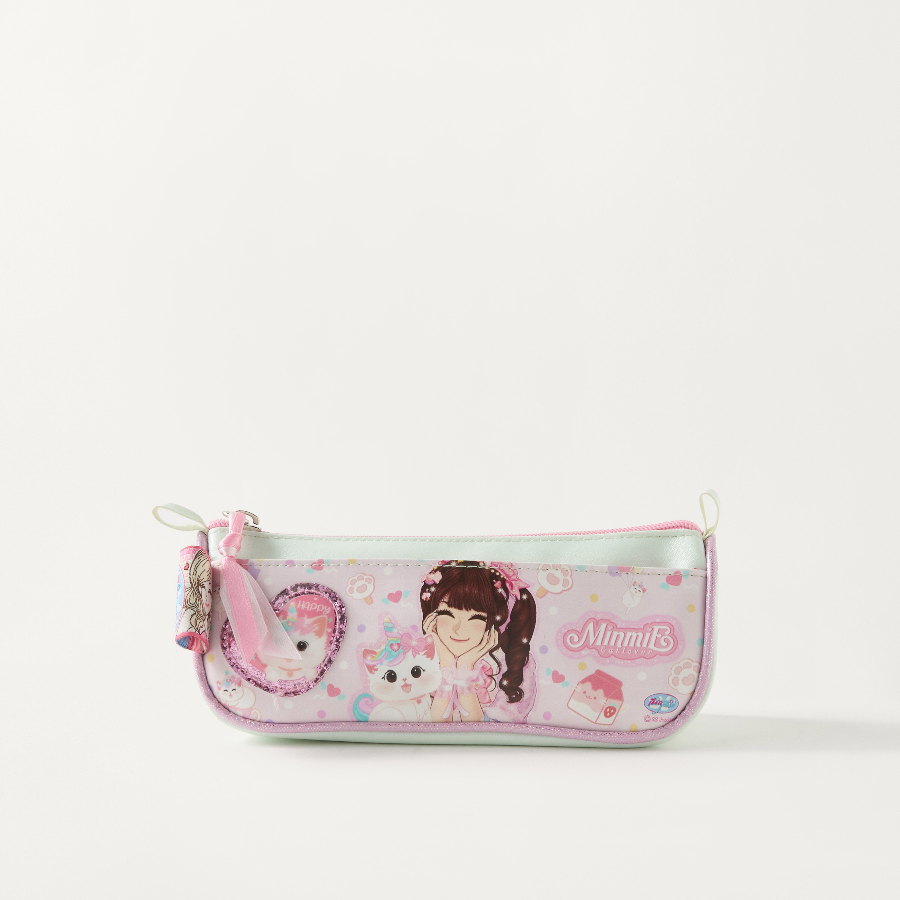 Minmie Printed Pencil Case with Zip Closure-school-stationery-pencilcases-image-1