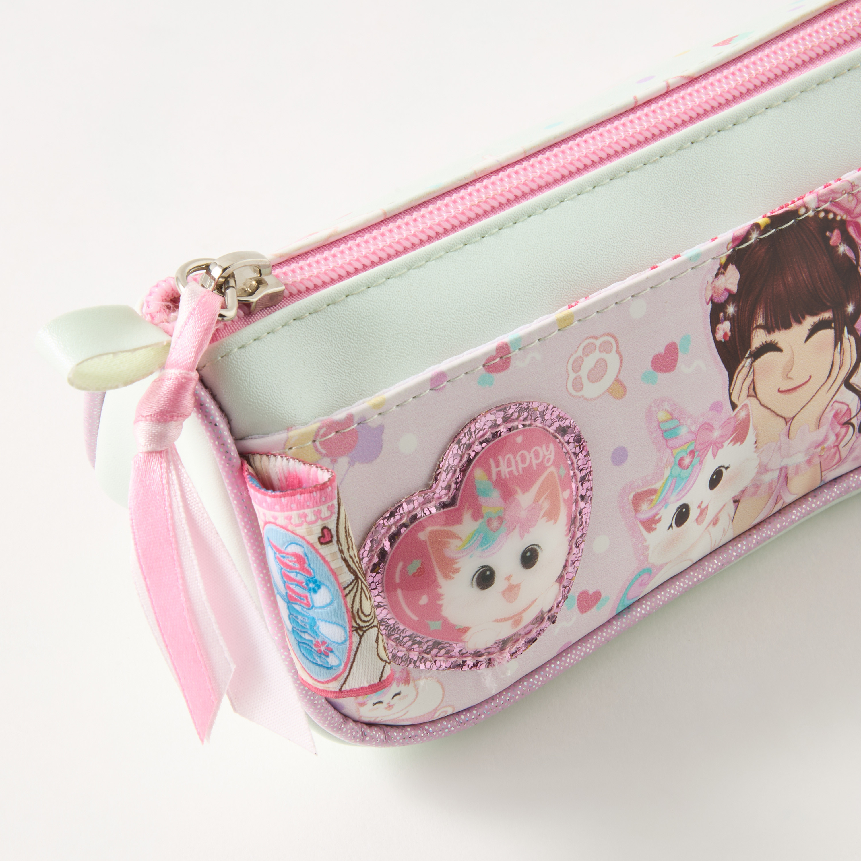 Minmie Printed Pencil Case with Zip Closure-school-stationery-pencilcases-image-3