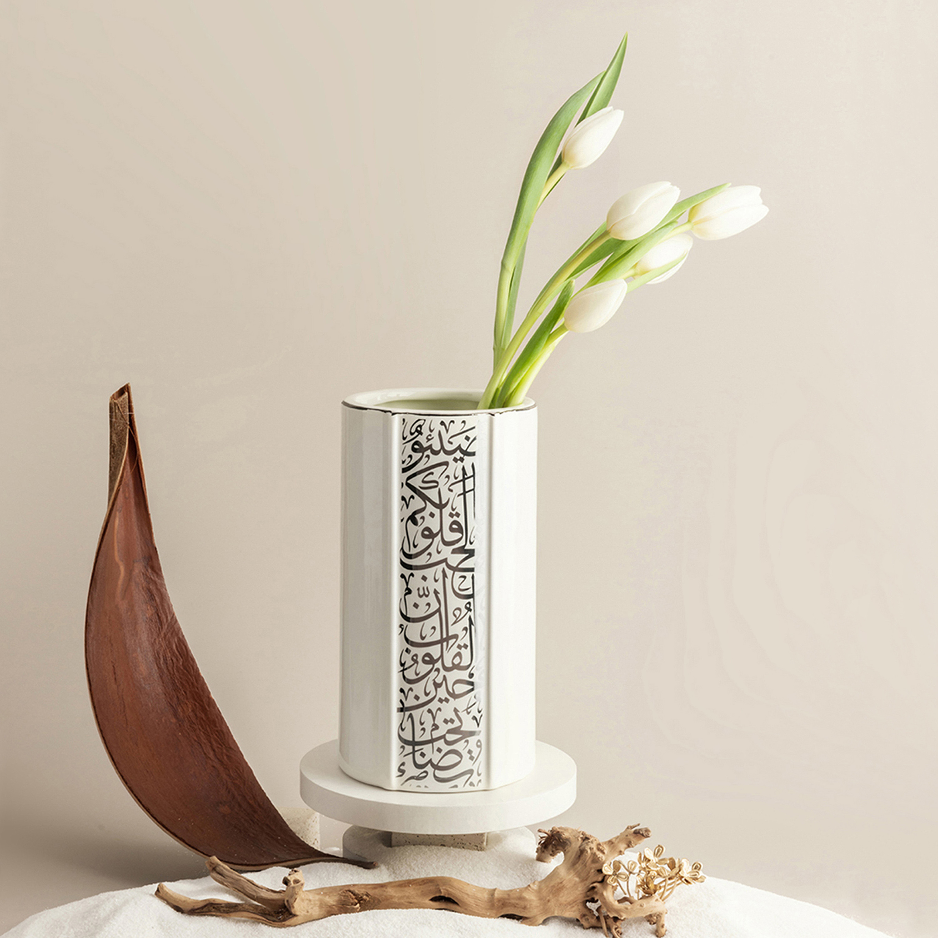 Otantik Noor Collection Vase - 11x11x20 cms-household-decor-vasesandbowls-image-1