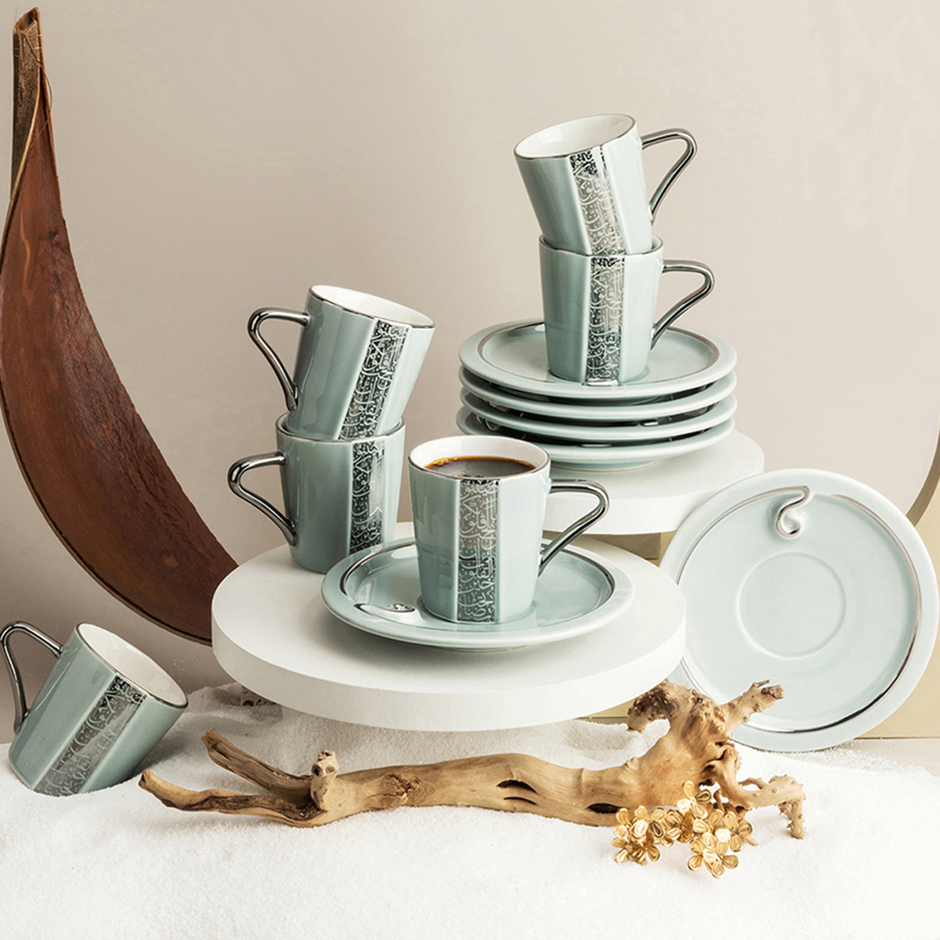 Otantik Nour 12-Piece Porcelain Cup and Saucer Set-household-dining-teaandcoffee-teaandcoffeesets-image-1