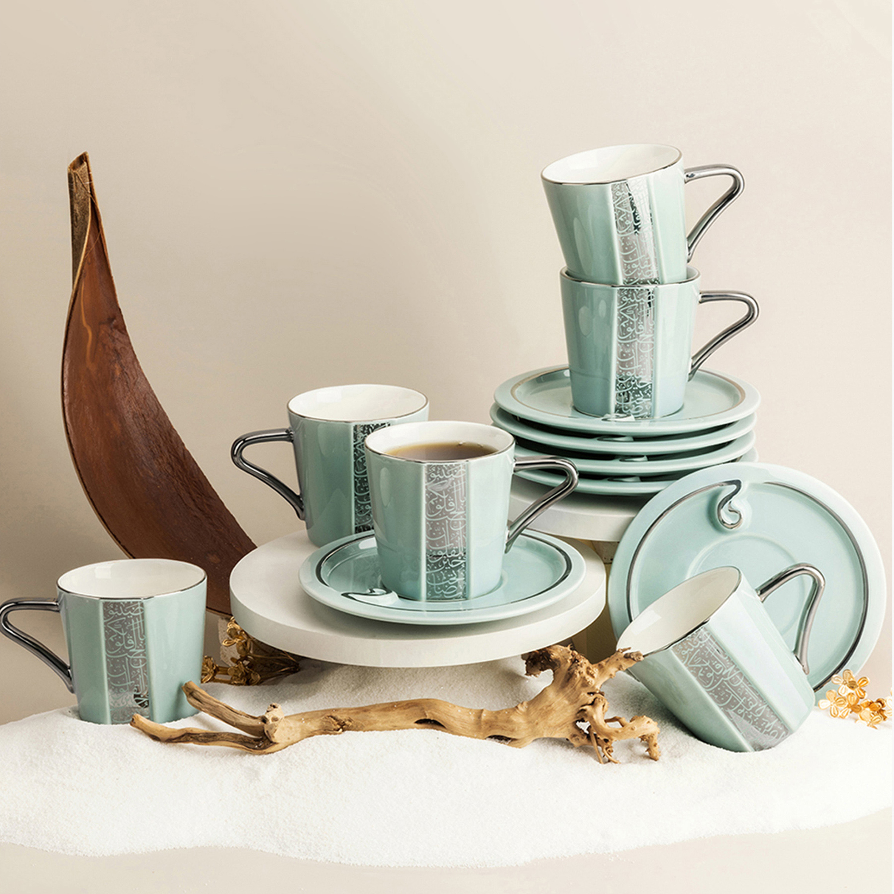 Otantik Nour 12-Piece Porcelain Cup and Saucer Set-household-dining-teaandcoffee-teaandcoffeesets-image-1