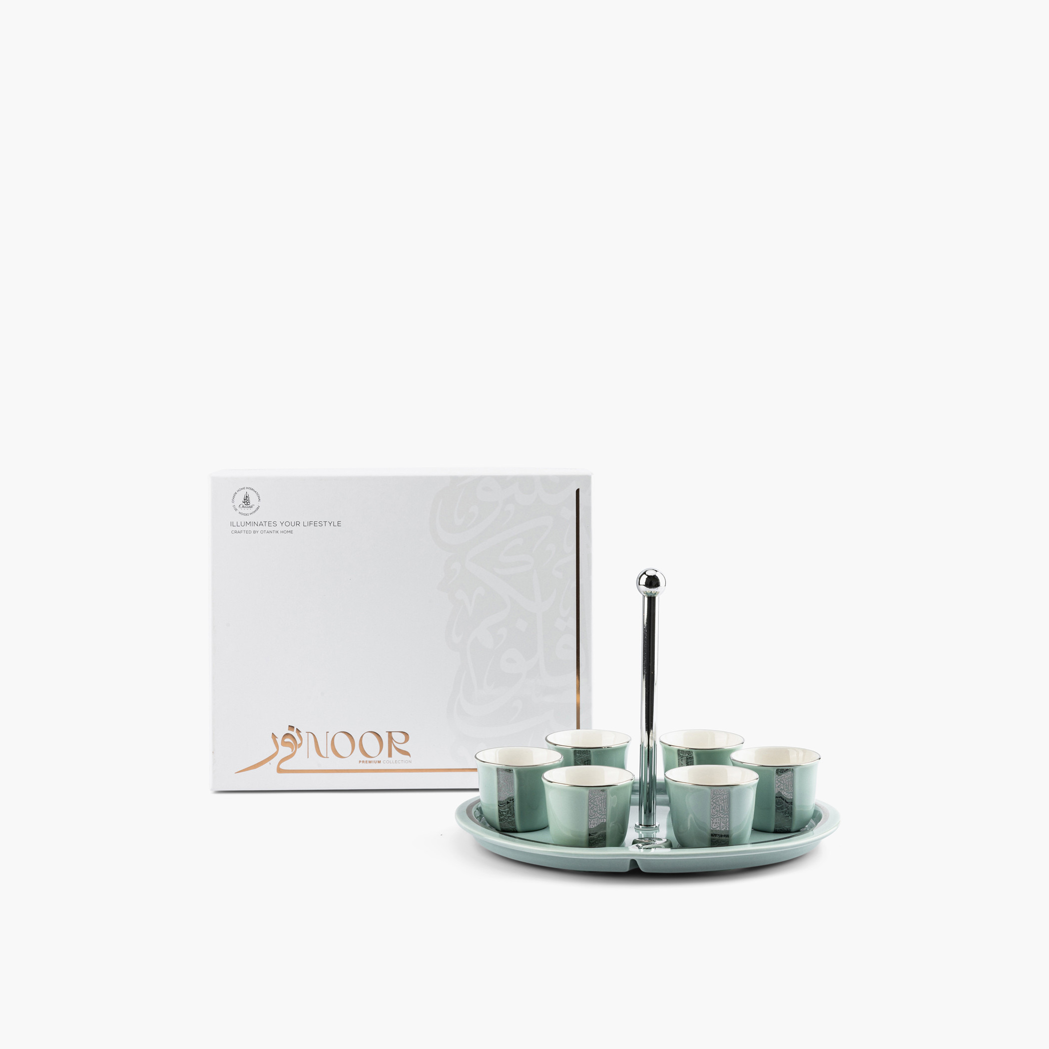 Otantik Nour 6-Piece Porcelain Cawa Cup with Holder-household-dining-teaandcoffee-teaandcoffeesets-image-3