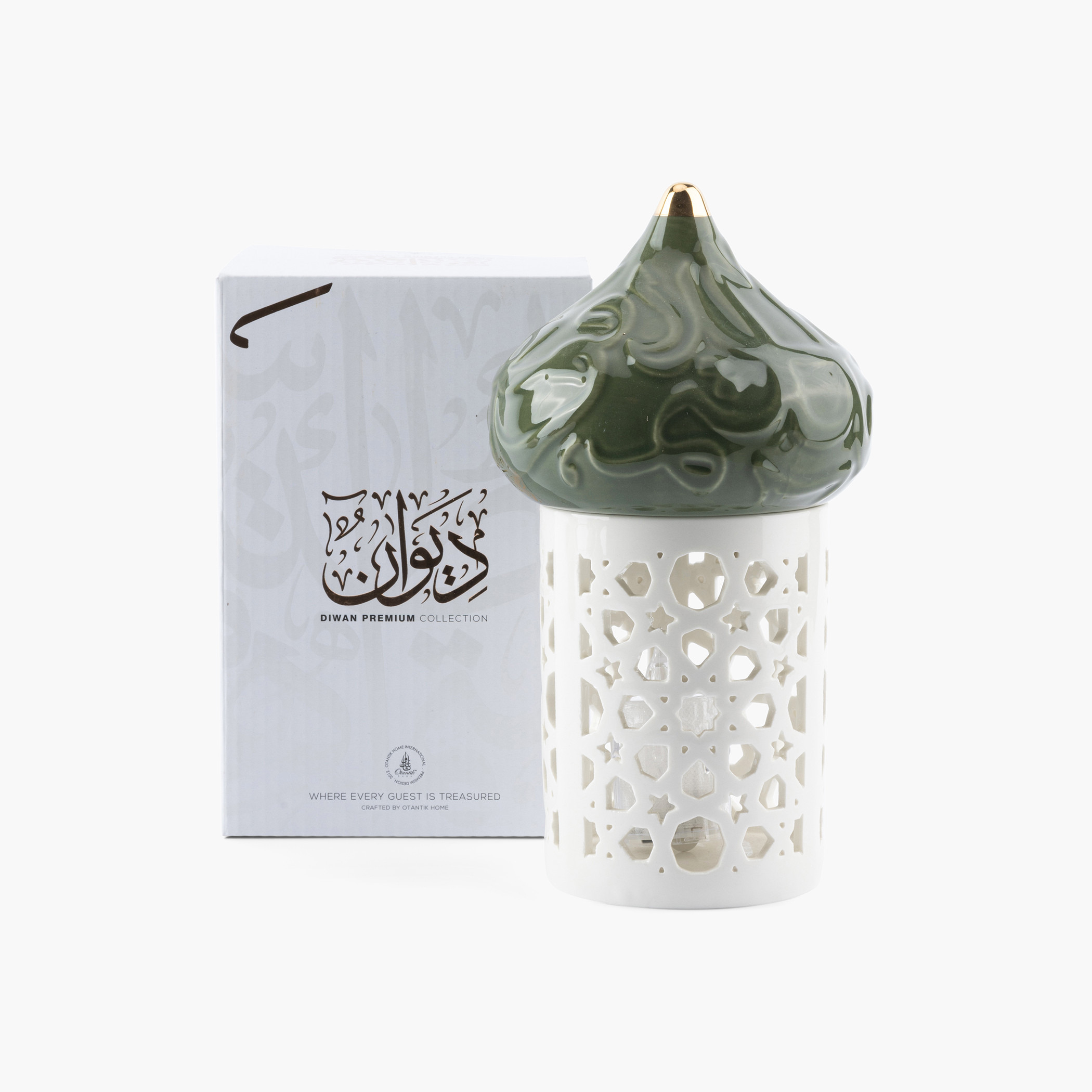 Otantik Diwan Collection Porcelain Tealight Holder - 22 cms-household-decor-candleholdersandlanterns-image-3