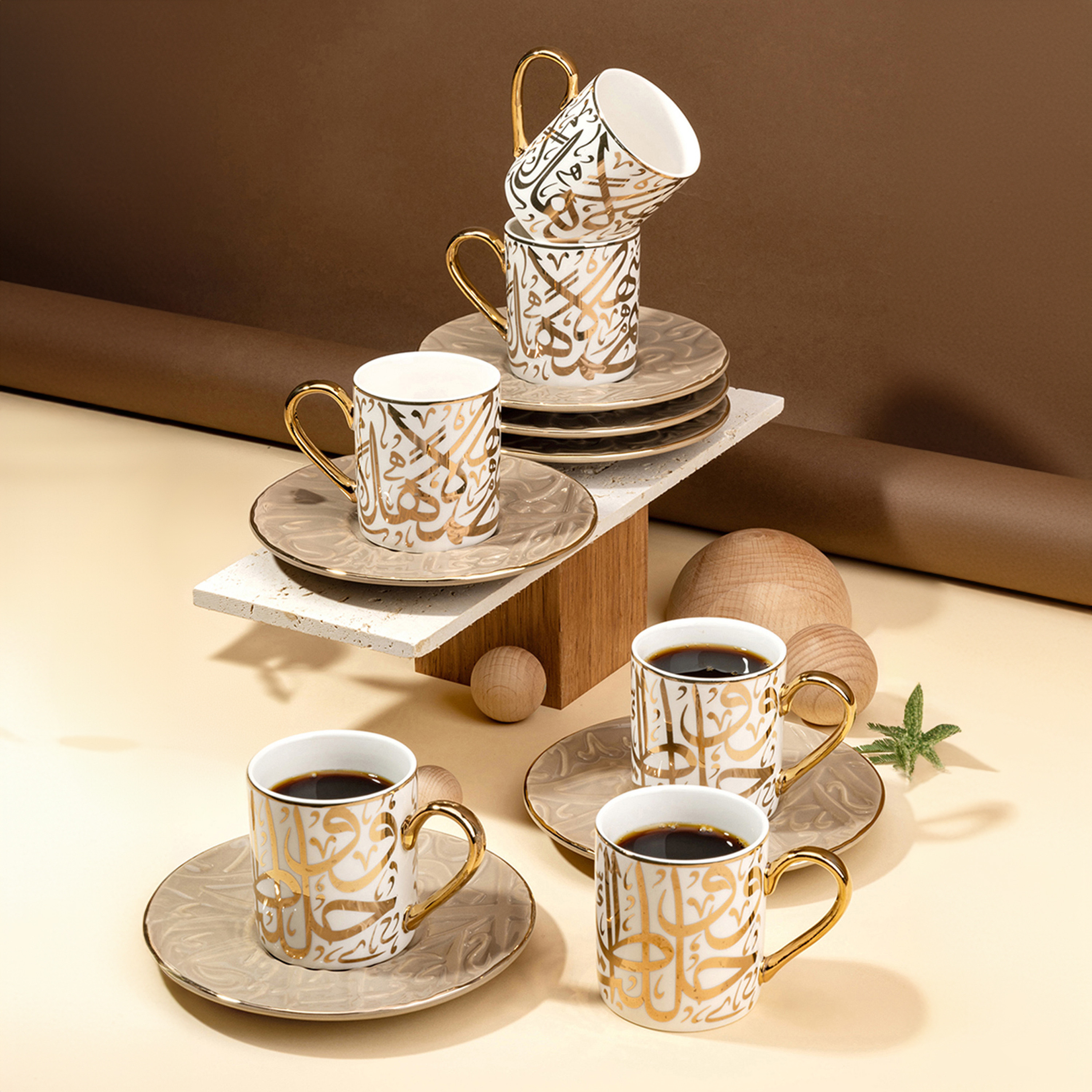 Otantik 12-Piece Porcelain Cup and Saucer Set-household-dining-teaandcoffee-teaandcoffeesets-image-1