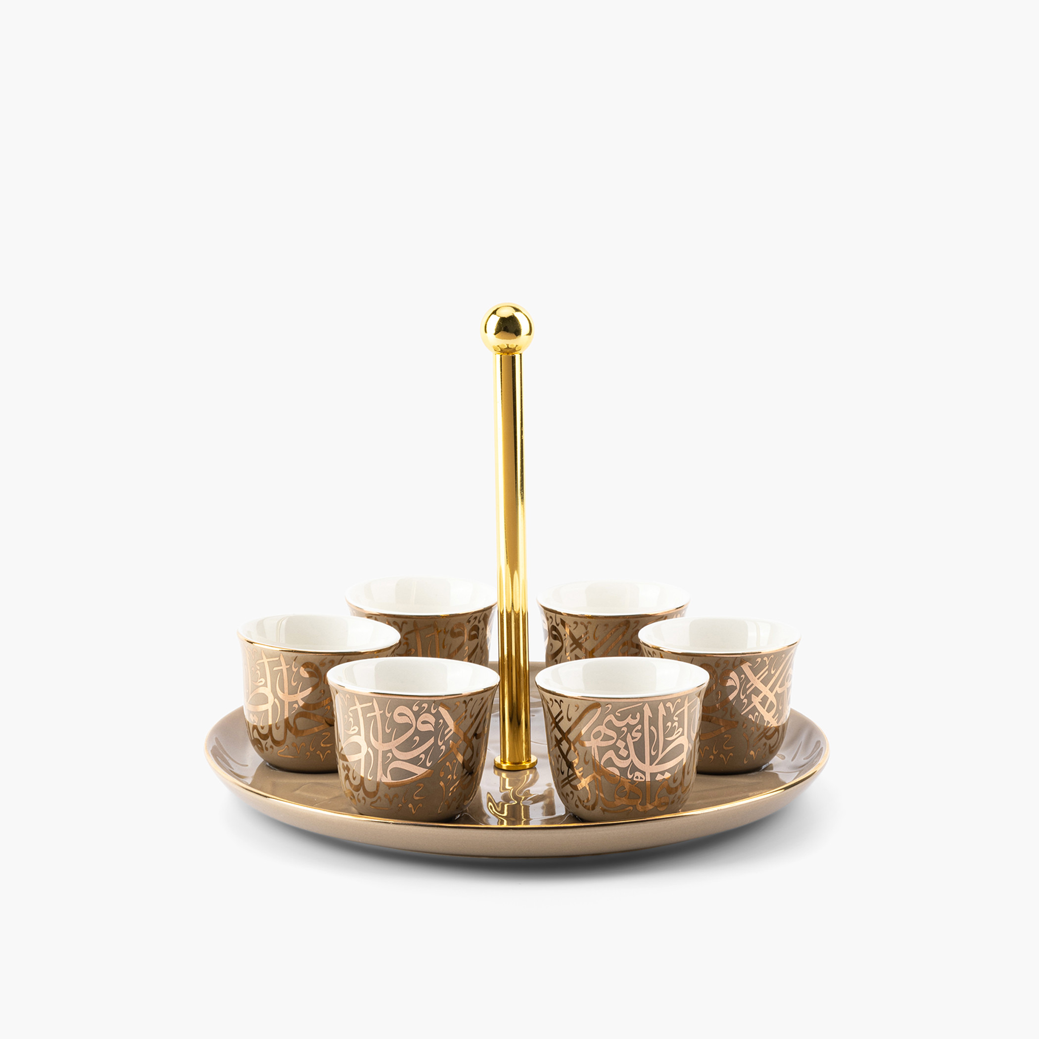 Otantik Diwan Collection 6-Piece Kahwa Cup Set with Holder Tray-household-dining-glassware-drinkingglasses-image-2