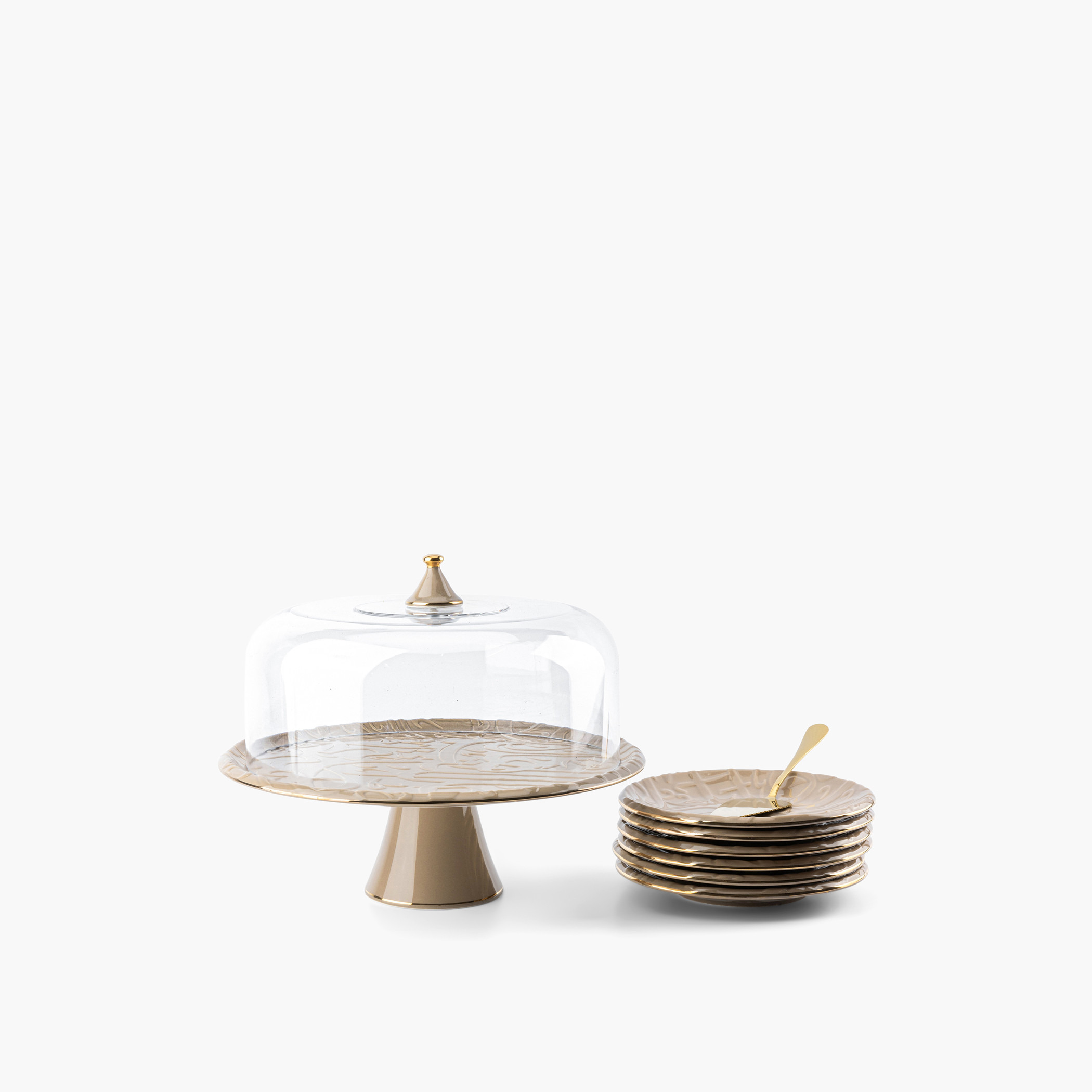 Otantik 8-Piece Porcelain Cake Set-household-dining-serveware-cakestands-image-2