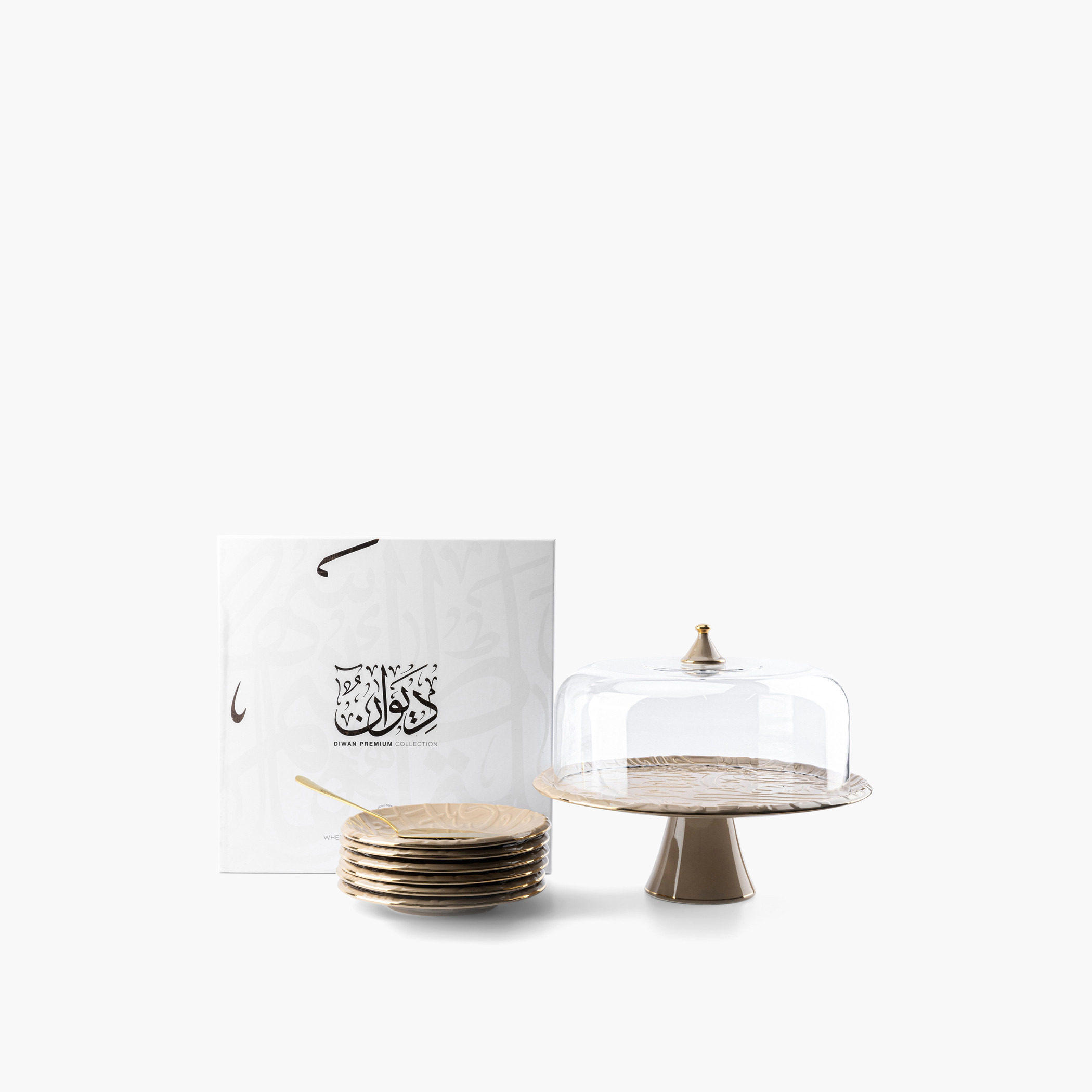 Otantik 8-Piece Porcelain Cake Set-household-dining-serveware-cakestands-image-3