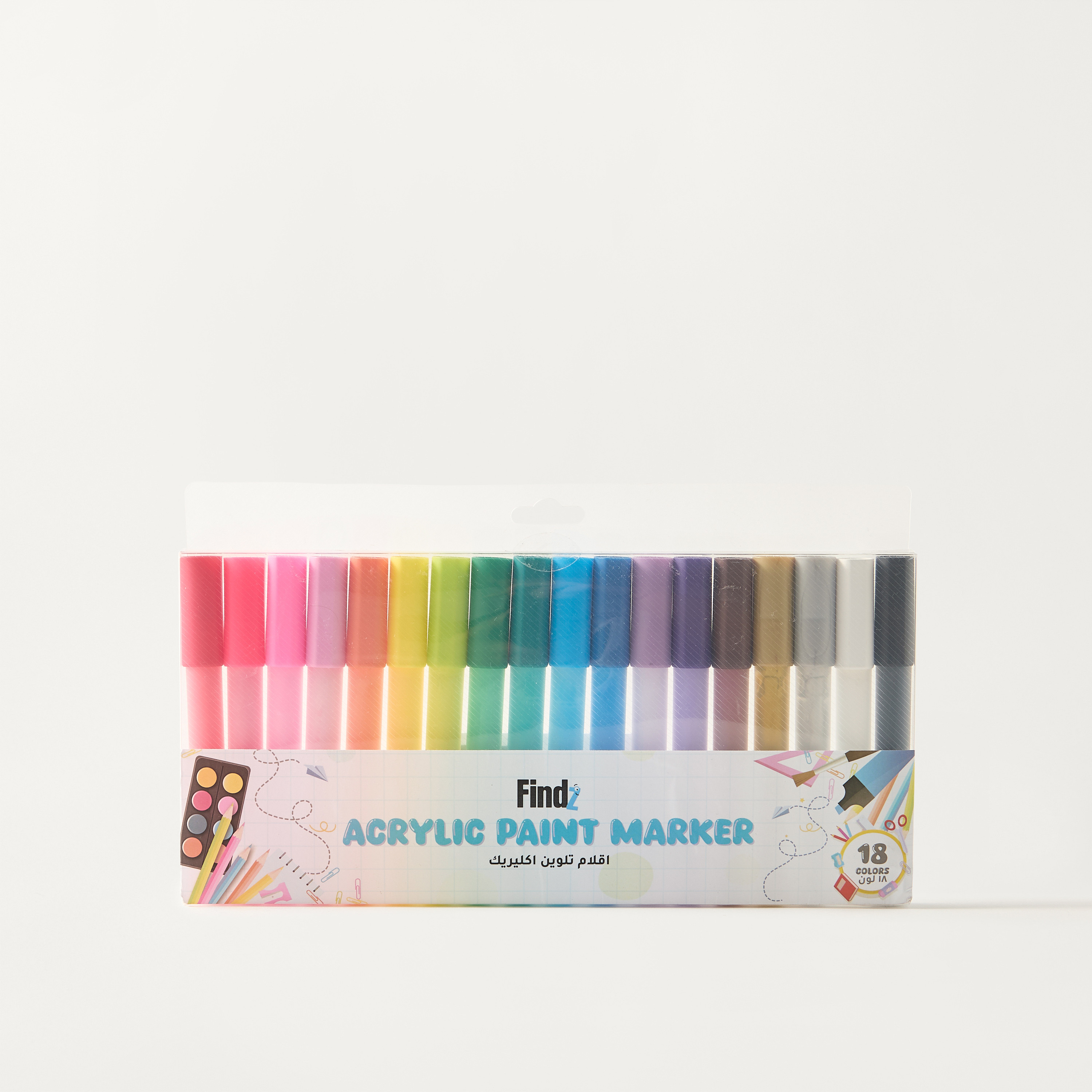 Findz 18-Piece Acrylic Paint Marker Set-school-stationery-pensandpencils-image-1